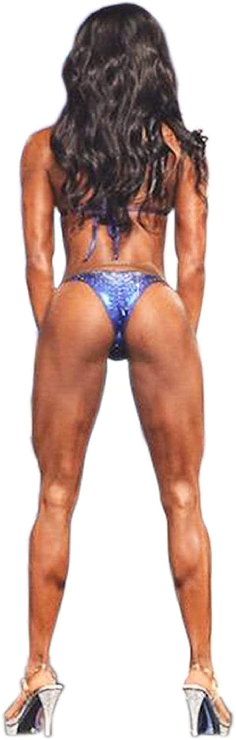 **Turquoise Blue Crystal Bikini Set - Rhinestone Clustered NPC Competition Bikini (Medium HIPS 34.5