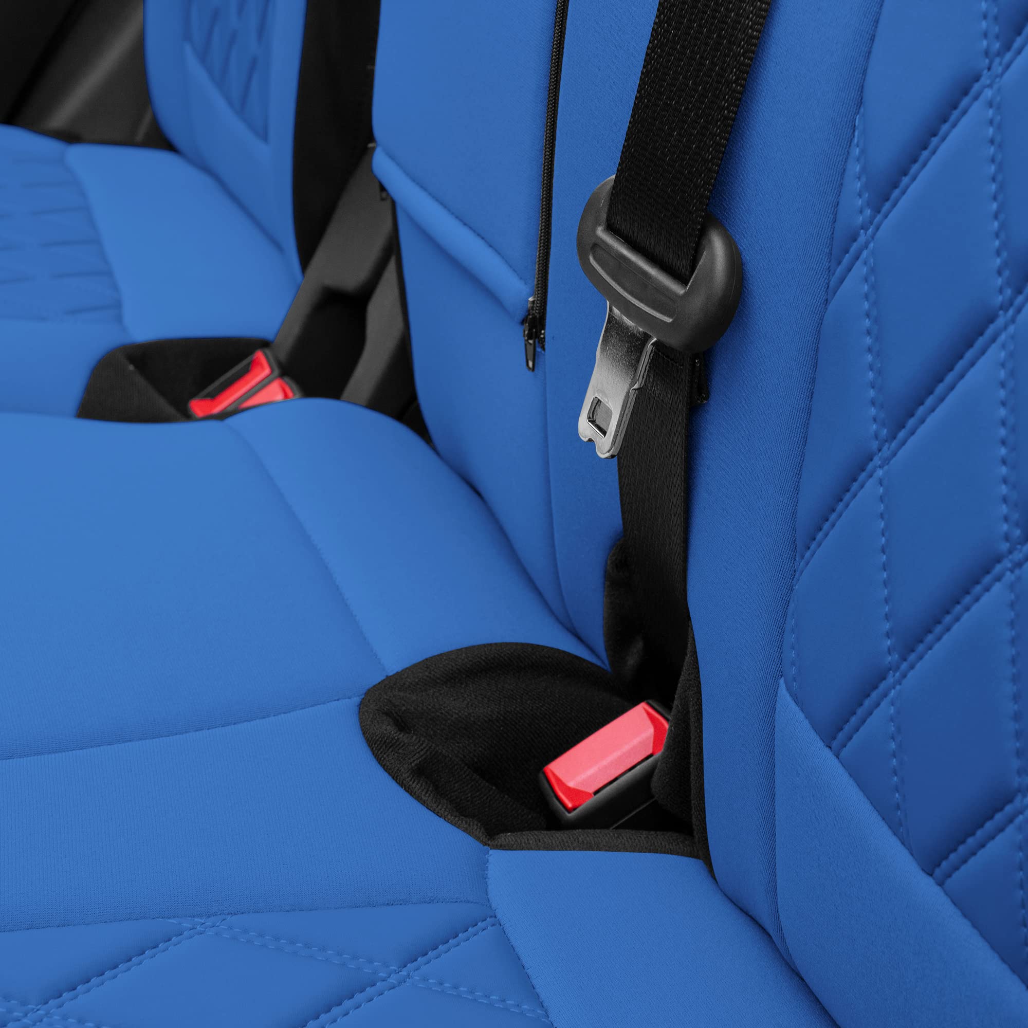 Custom Fit Neoprene Seat Covers for Ford Bronco 2021-2022 - Waterproof Neosupreme Front Seat Covers Full Set in Solid Blue | Durable & Comfortable Car Accessories for Off-Roading, Camping & Daily Driving
