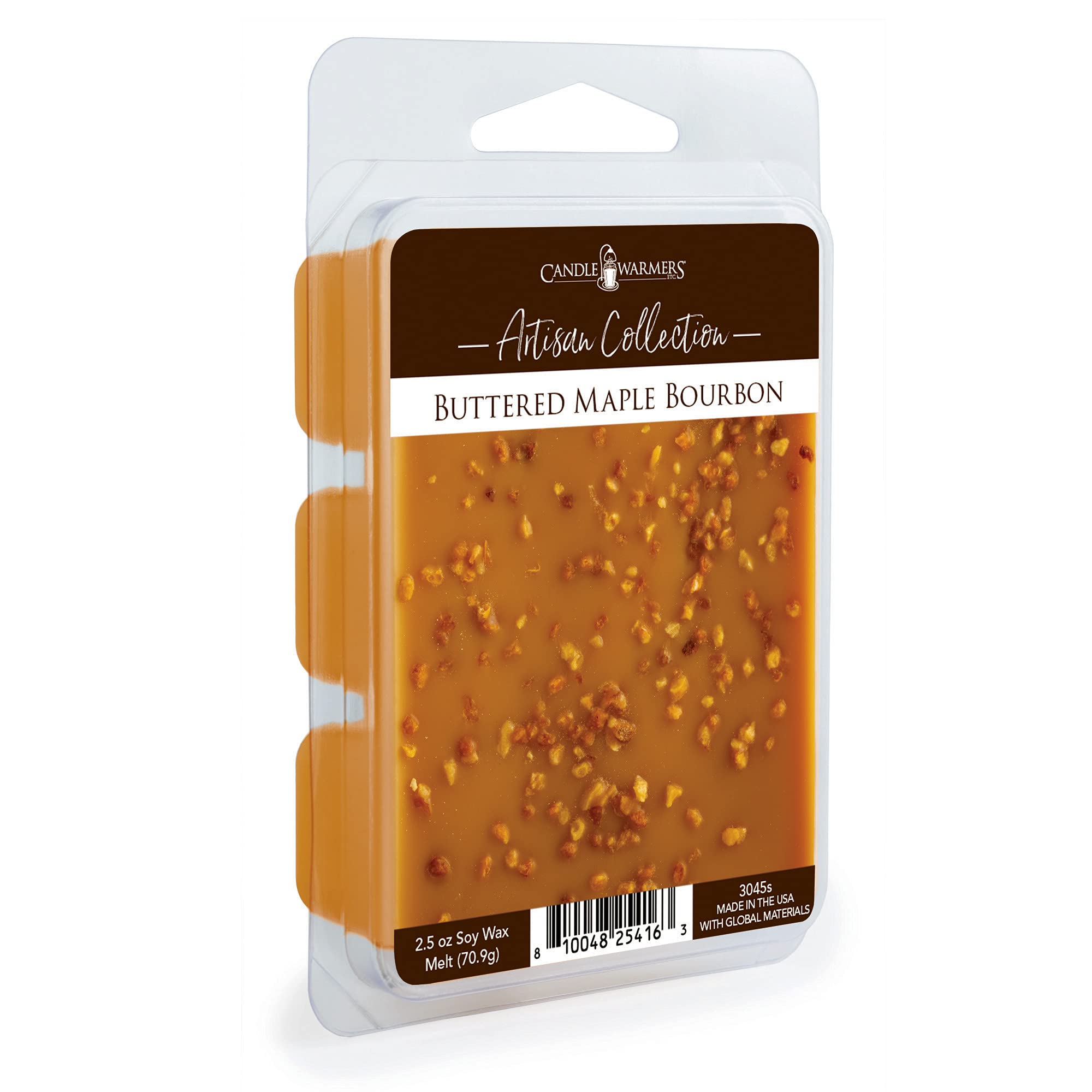 Premium 2.5 oz Soy Wax Melts - Handcrafted Buttered Maple Bourbon Scented Wax Cubes for Candle Warmers | Home Fragrance for Living Room, Bedroom & Office Relaxation