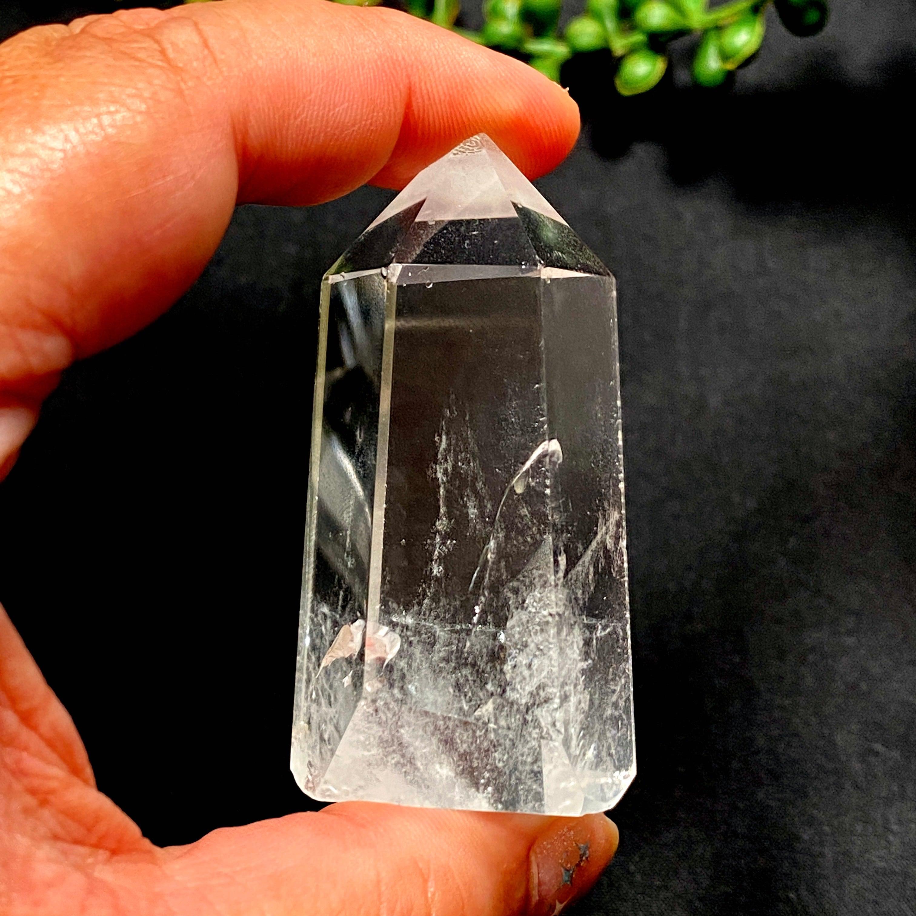 60-90g Clear Quartz Generator (CQG LG) - Natural Healing Crystal for Meditation, Energy Cleansing & Chakra Balancing - Perfect for Home, Office & Spiritual Practices