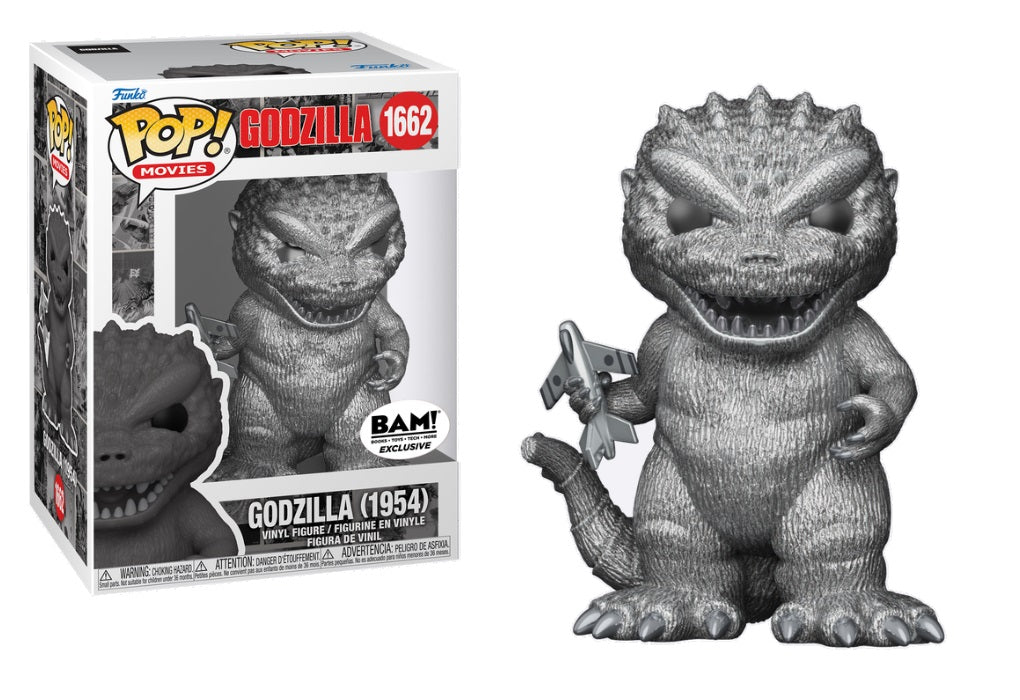 Godzilla (1954) Platinum BAM Exclusive Pop Vinyl Figure - Collectible Movie Monster Toy for Display & Gifts
