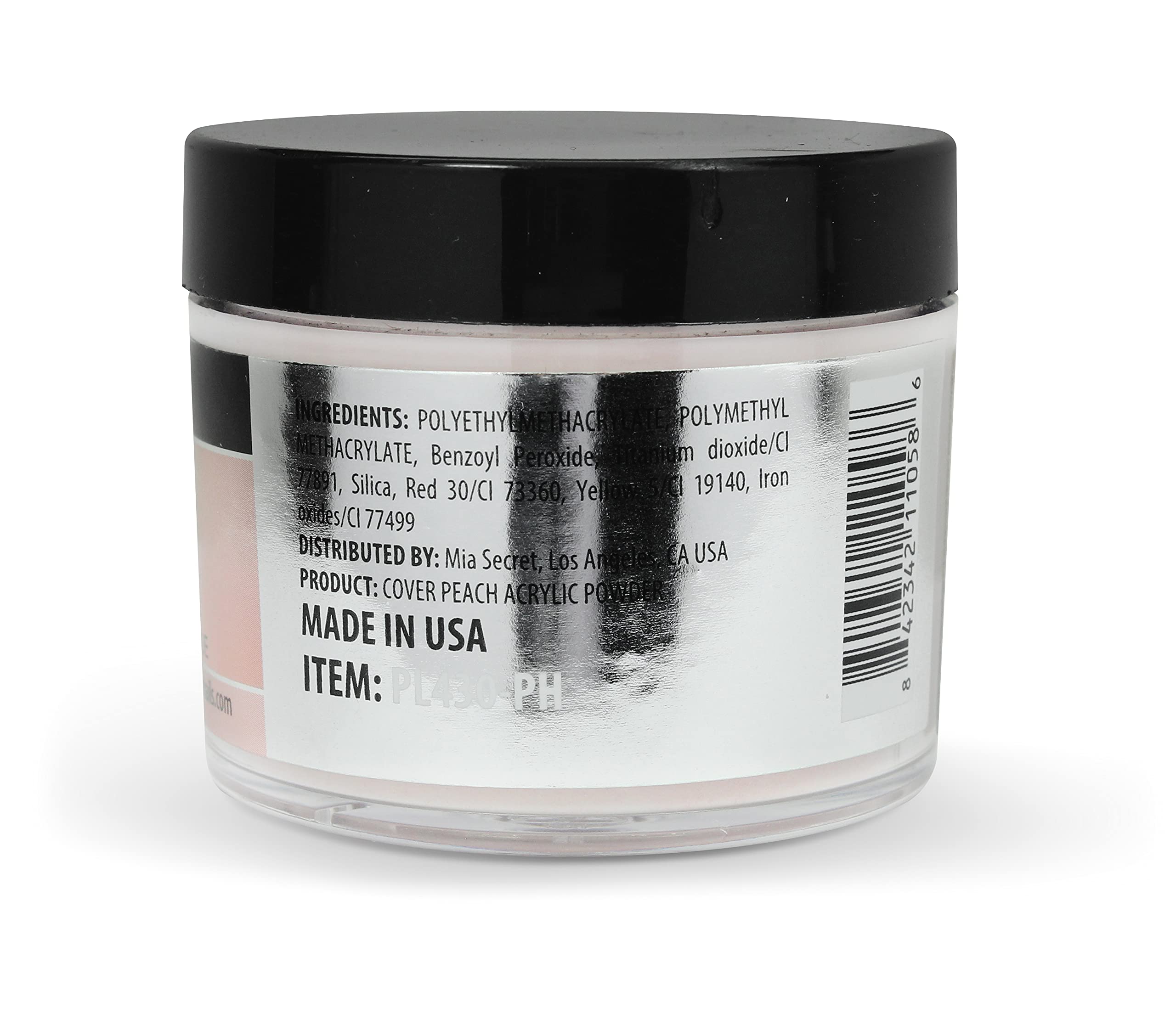 Mia Secret Acrylic Powder - Cover Peach 2 oz | Professional Nail Extension & Manicure Kit for Salon & Home Use