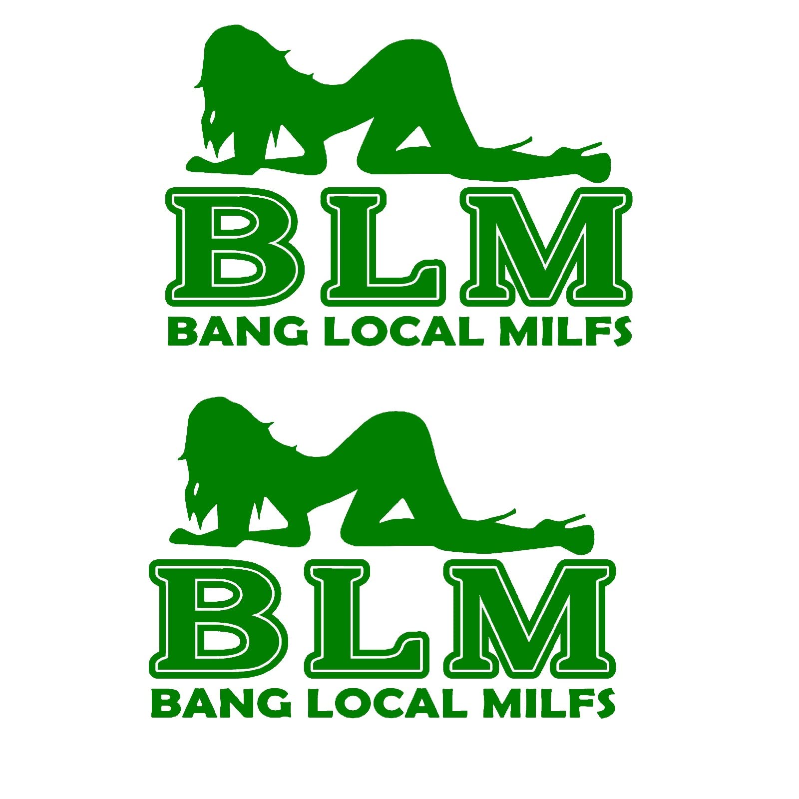 Funny BLM Bang Local Milfs Stickers - 2PCS Green Nude Ladies Vinyl Die-Cut Decals for Cars, Trucks, Laptops & Windows - Perfect for Bumper Stickers, Prank Gifts & Car Accessories