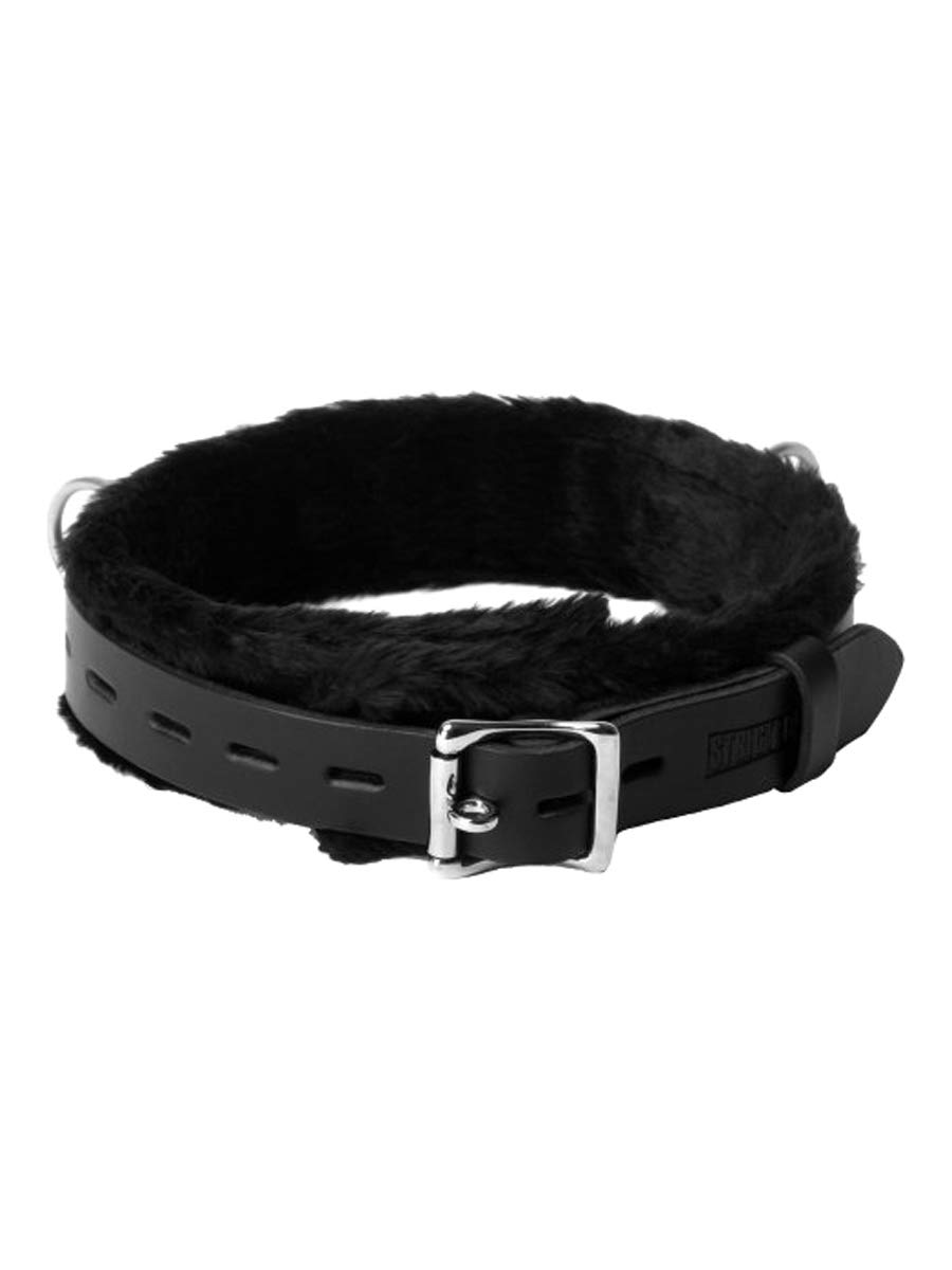 Premium Black Fur Lined Dog Collar - Soft & Warm Winter Pet Accessory for Small & Medium Dogs - Perfect for Cold Weather Walks & Outdoor Adventures