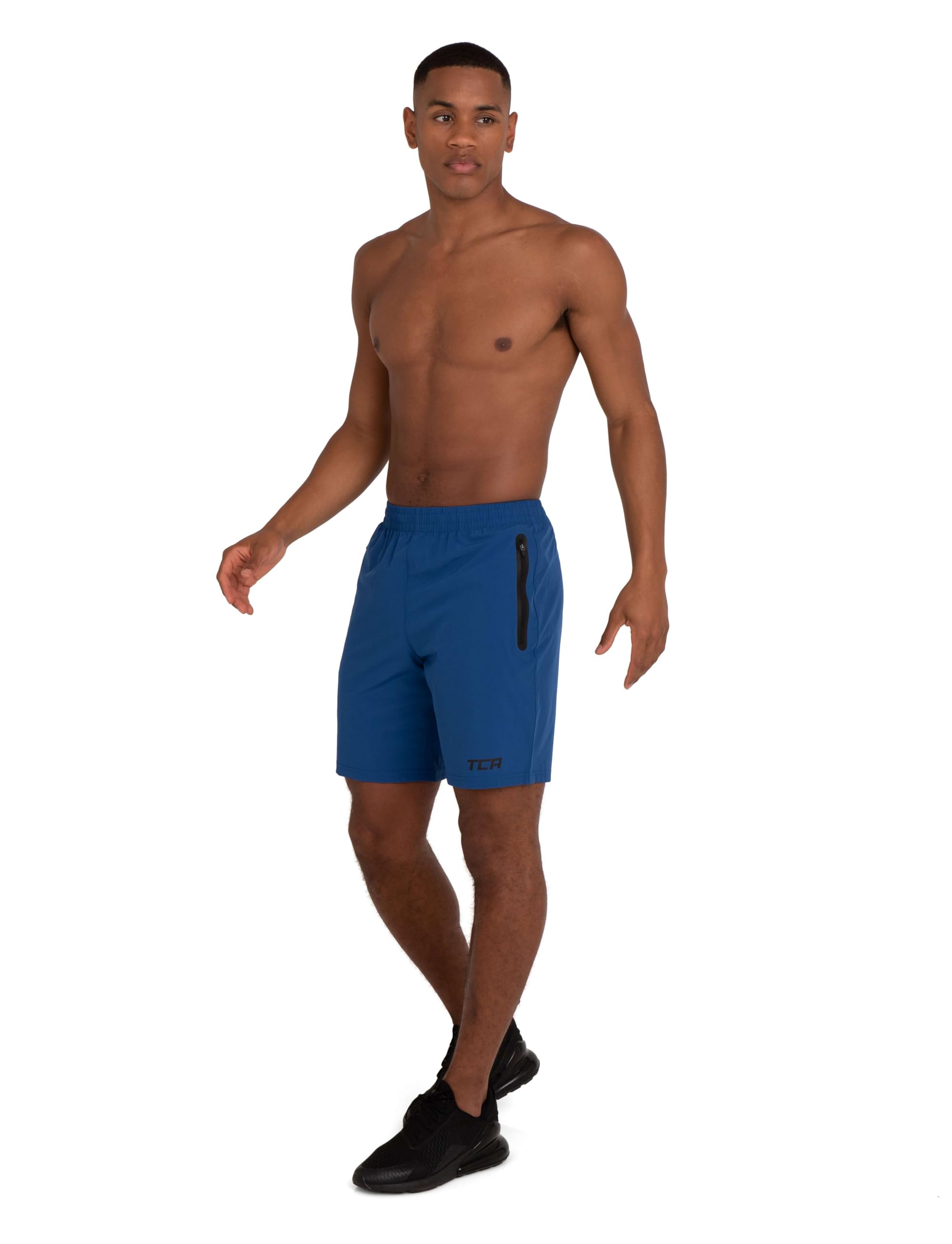 TCA Elite Tech Men's Gym Athletic Workout Running Shorts with Zipper Pockets - Lightweight Quick-Dry Training Shorts for Running, Basketball & Gym Workouts