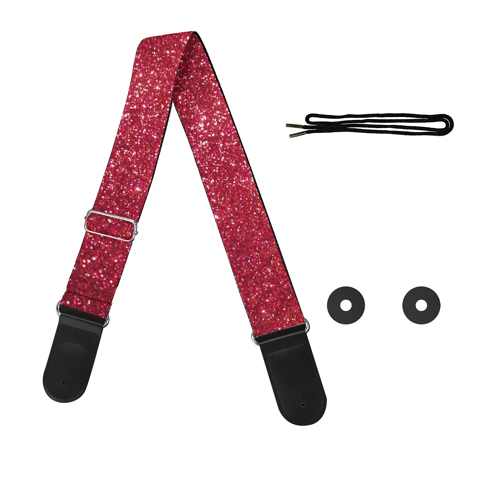 JoyLamoria Premium Leather Guitar Strap - Adjustable Belt for Acoustic, Bass & Ukulele with Pick Storage | Perfect for Live Performances, Studio Sessions & Music Practice