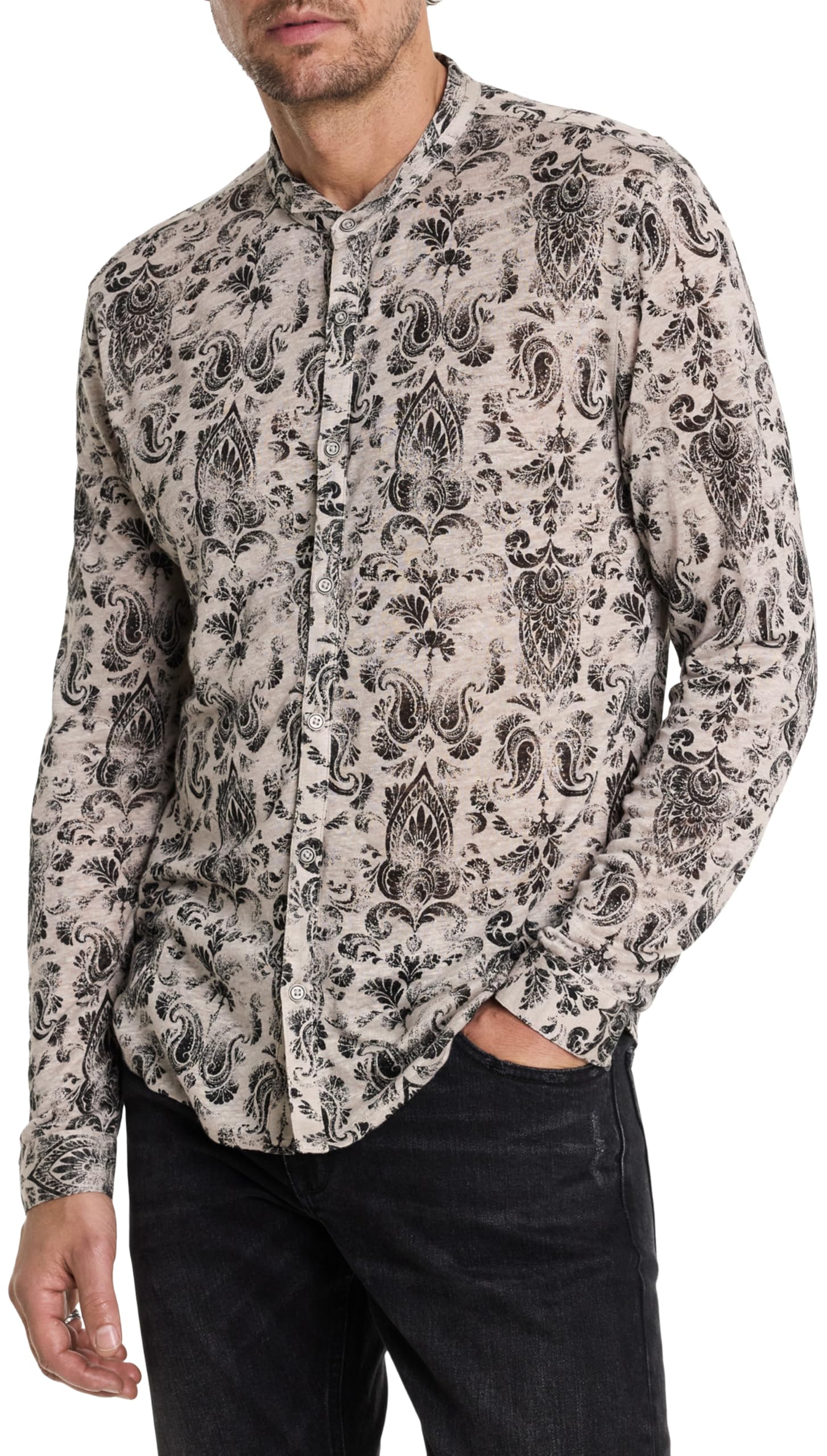John Varvatos Men's Padria Button-Down Shirt | Premium Cotton Dress Shirt for Business & Casual Wear | Office, Date Night & Special Occasions