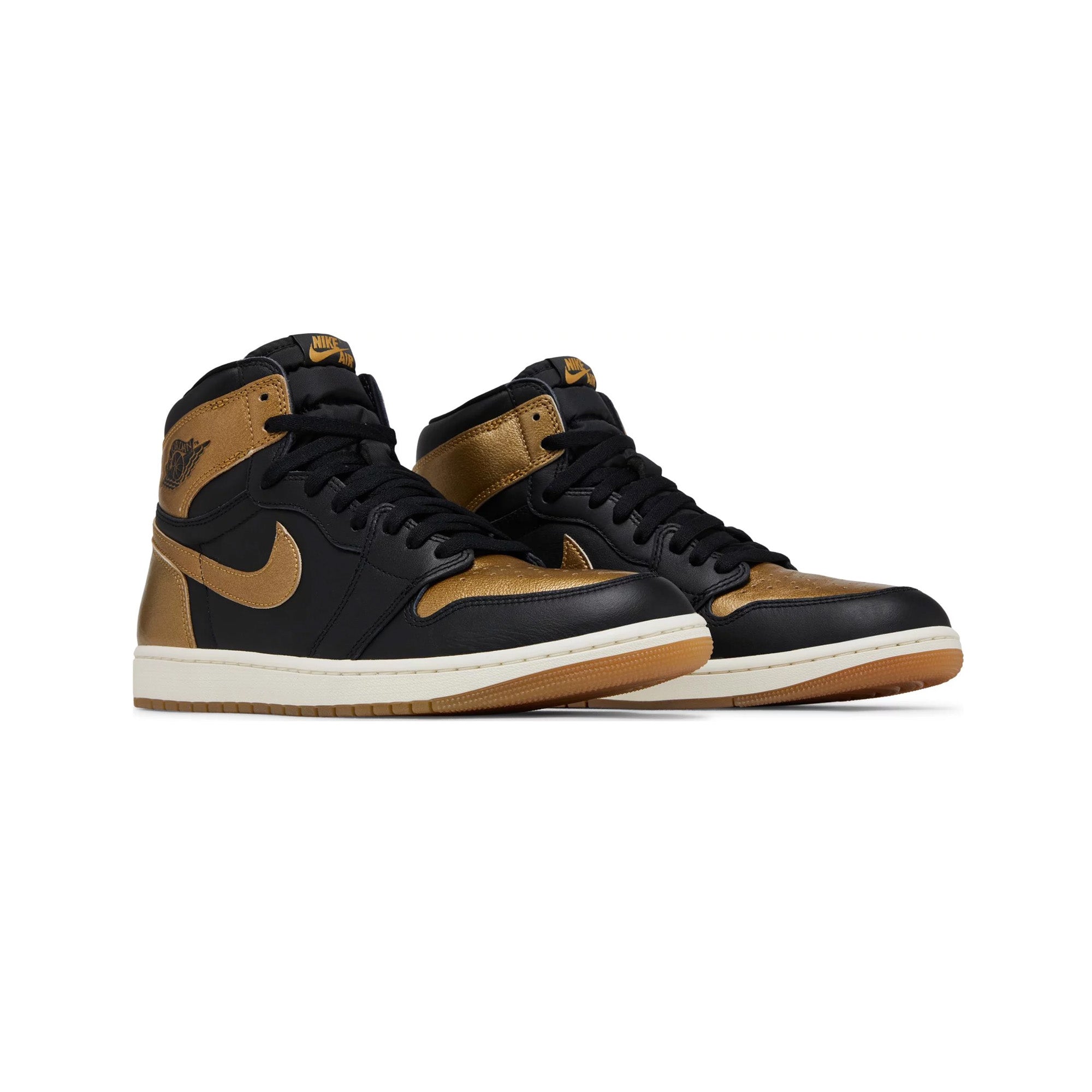 Air Jordan 1 Retro High OG 'Black Metallic Gold' Sneakers (2024) - Men's Basketball Shoes for Streetwear & Casual Style