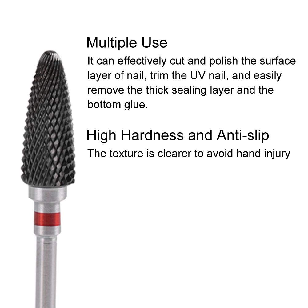 5 Types Ceramic Nail Drill Bits Set - Cylinder Shape Grinding Heads for Professional Manicure, Nail Polishing & Exfoliating | Perfect for Salon & Home Nail Care, Pedicure & Nail Art Removal
