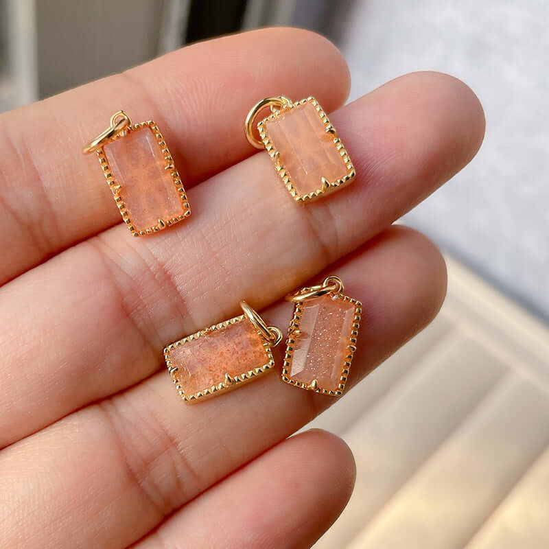 Vintage Orange Moonstone Pendant Necklace - Handmade Boho Jewelry for Women | 925 Sterling Silver | Perfect for Boho Chic Outfits, Weddings & Special Occasions