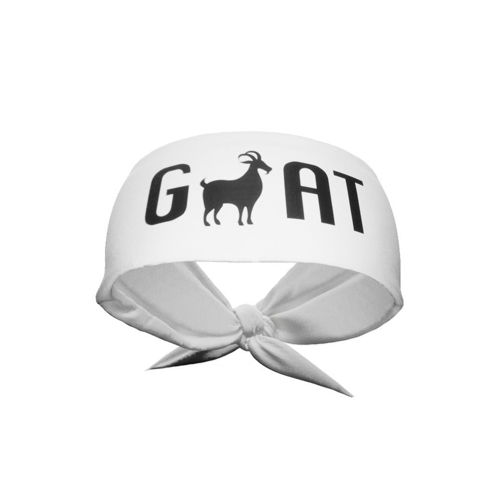 GOAT Print Hair Headband for Women - Soft Stretchy White Head Wrap for Workouts, Yoga, and Fashion Accessories
