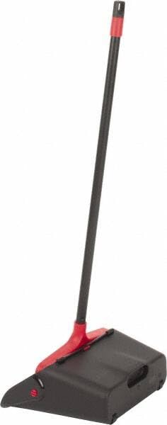 Heavy-Duty Commercial Upright Dustpan with Wheels - Large Plastic Dust Pan for Office, Warehouse & Industrial Cleaning - Easy Roll & Dump Design for Floors, Garages & Workspaces