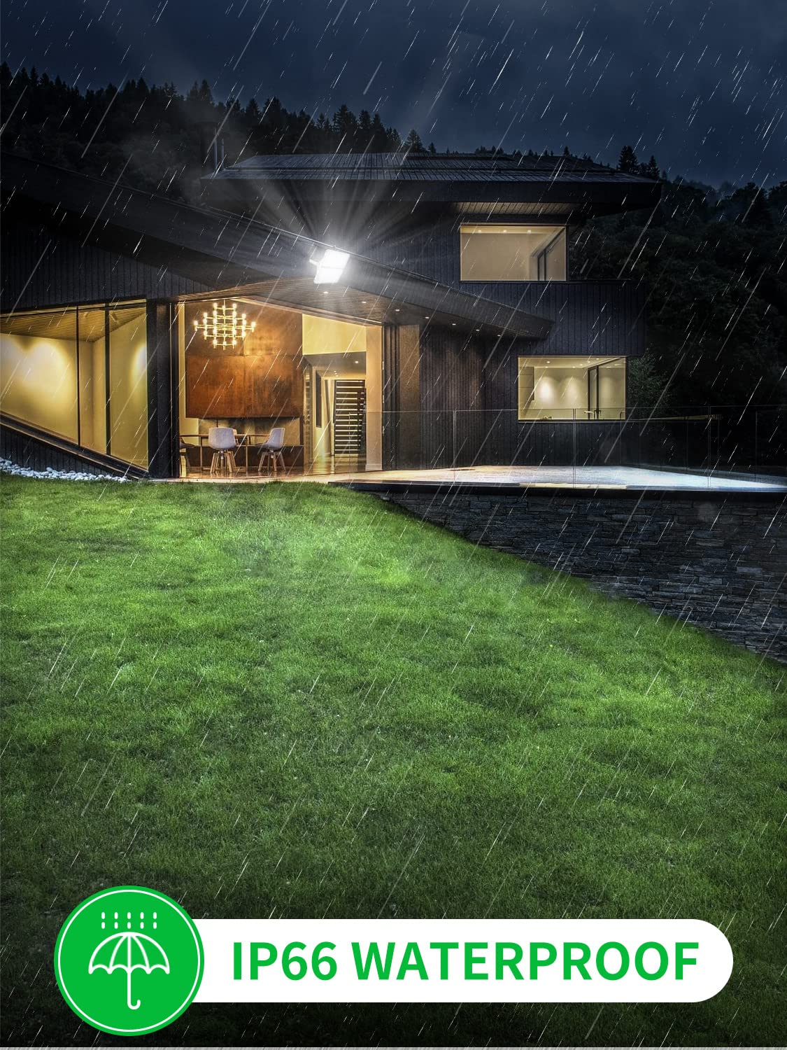 200W LED Flood Light Outdoor - 16000LM 6000K Daylight White - IP66 Waterproof Security Light - Slim Design for Garage, Garden, Yard & Playground - 5 Pack - Perfect for Landscape Lighting, Wall Illumination & Nighttime Safety
