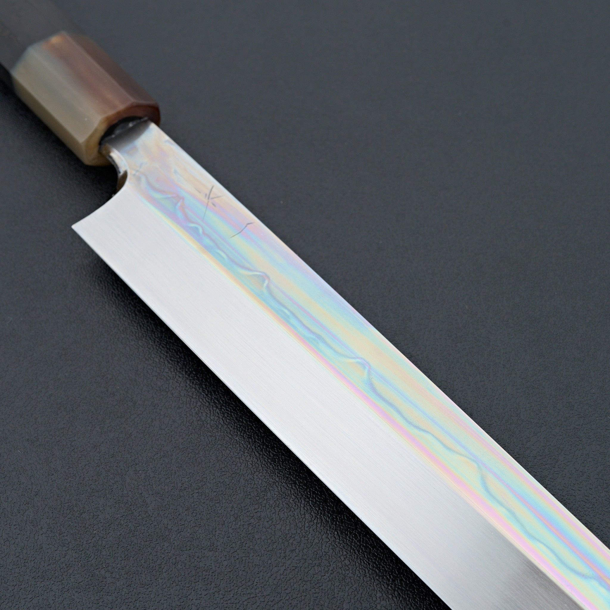 Hitohira Togashi White #1 Sanbonsugi Mizu Honyaki Yanagiba 300mm Japanese Sushi Knife with Taihei Ebony Handle & Saya - Perfect for Sushi Chefs & Japanese Cuisine Lovers