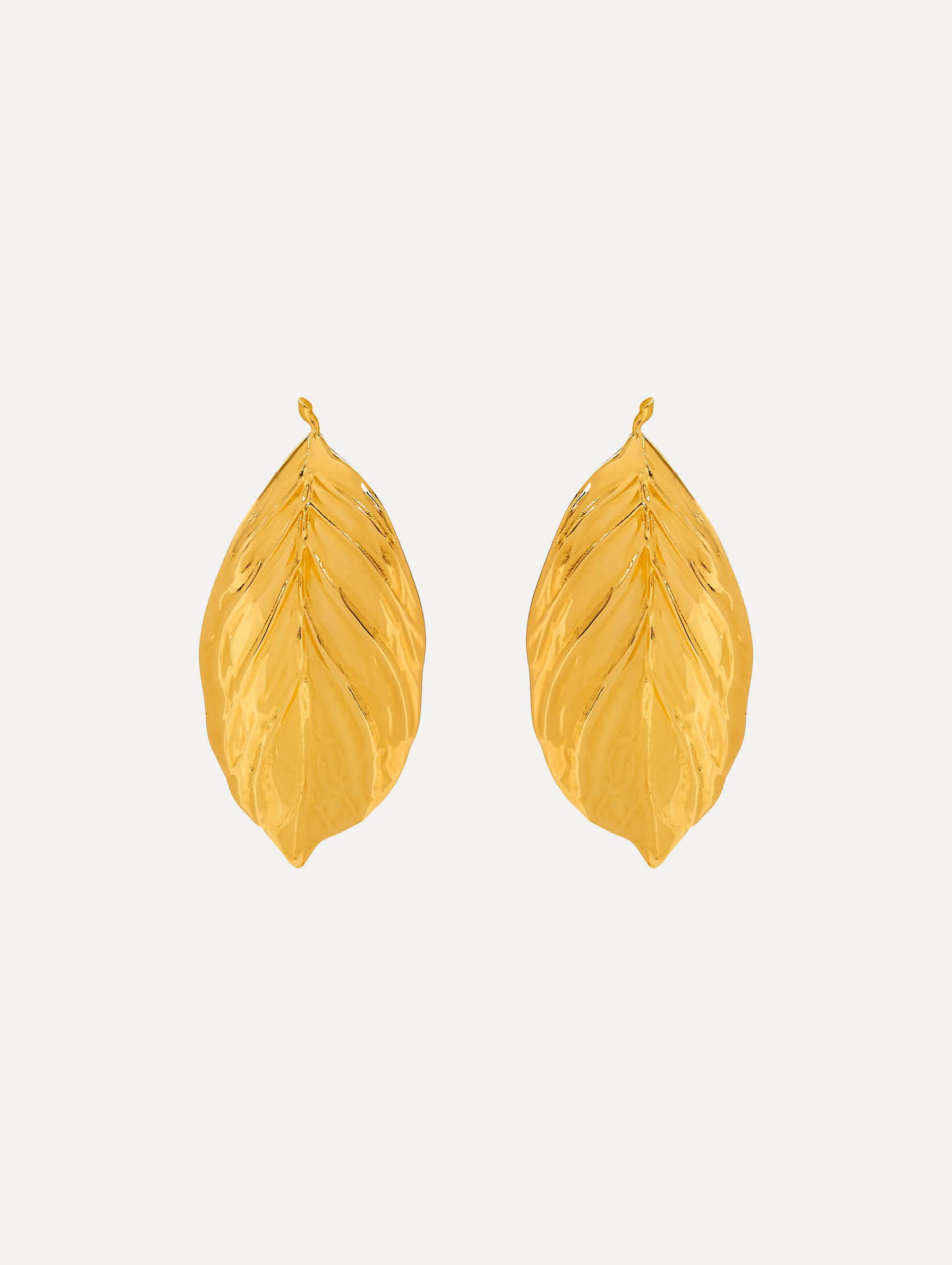 Large Leaf Clip On Earrings for Women - Fashionable Fake Ear Cuffs & Non-Pierced Ear Jewelry - Perfect for Parties, Weddings & Everyday Wear