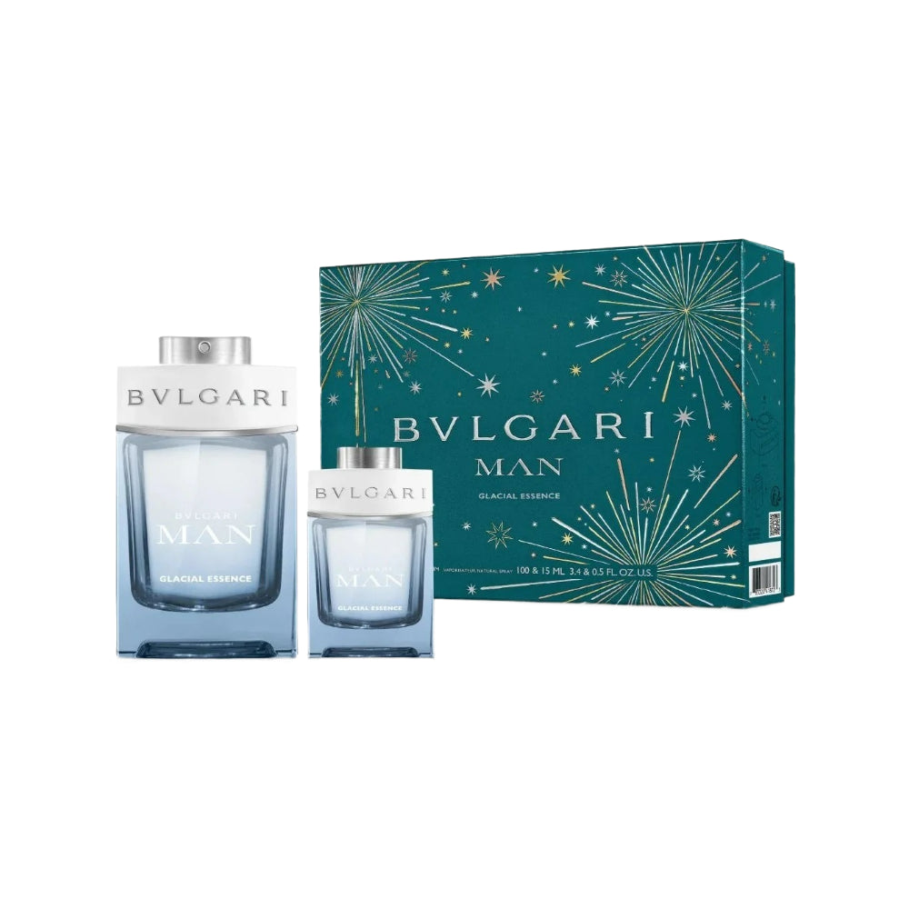 Man Glacial 2 Piece Eau De Parfum Set - 100ml Each | Long-Lasting Men's Cologne Gift Set for Date Night & Special Occasions