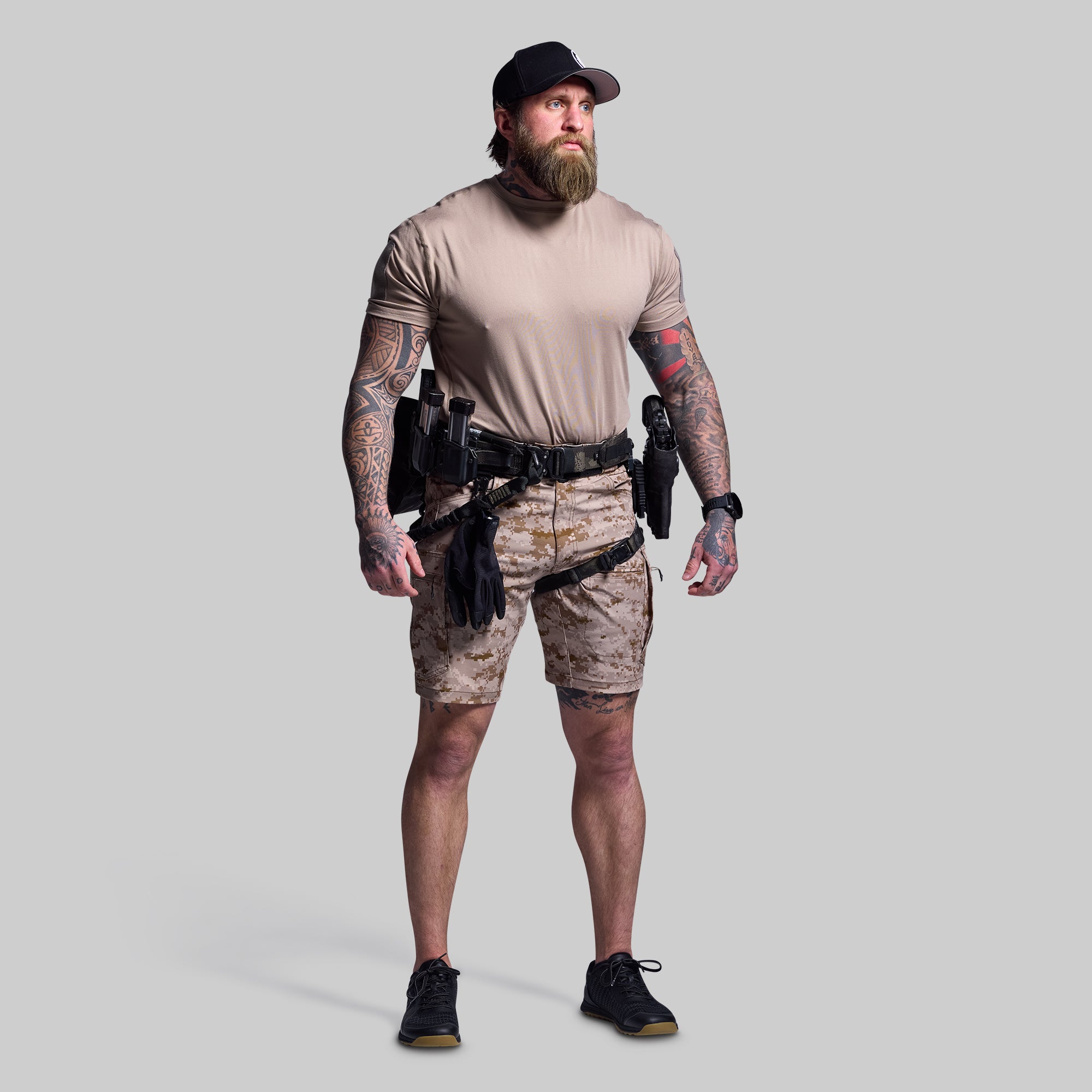 Scout Short (Desert Digital Camo) - Lightweight Tactical Hiking Shorts for Men - Perfect for Outdoor Adventures, Camping & Military Training