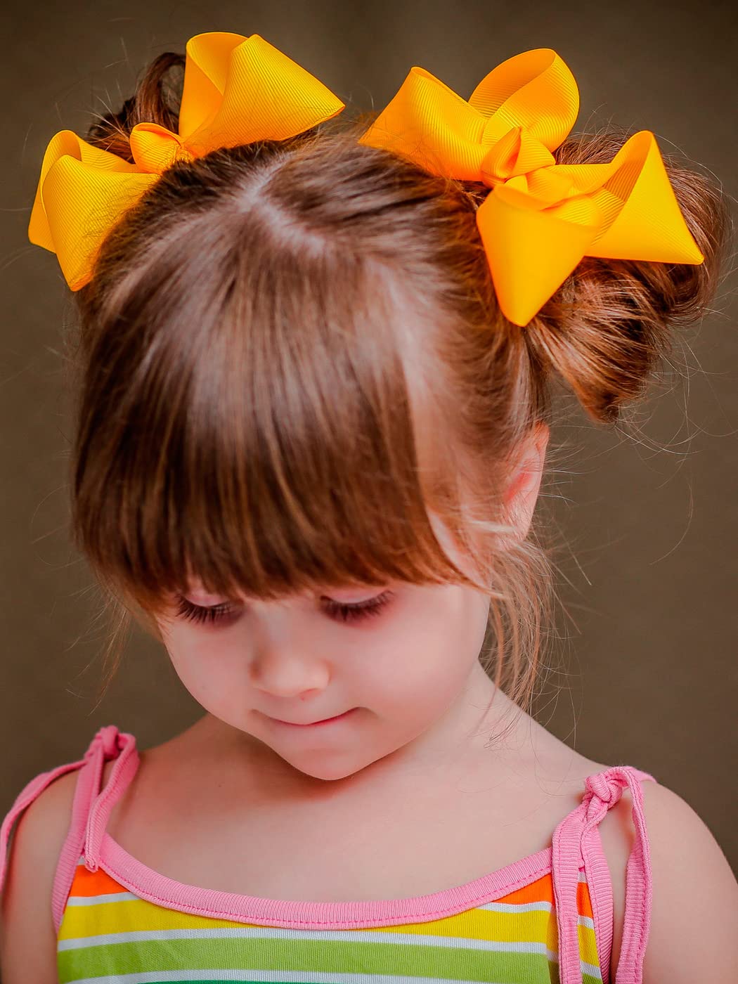 JOYOYO 40 Pcs Grosgrain Ribbon Hair Bows for Girls - 4.5 Inch Handmade Hair Clips for Toddlers & Kids (20 Pairs) - Perfect for School, Parties, Weddings & Daily Hair Accessories
