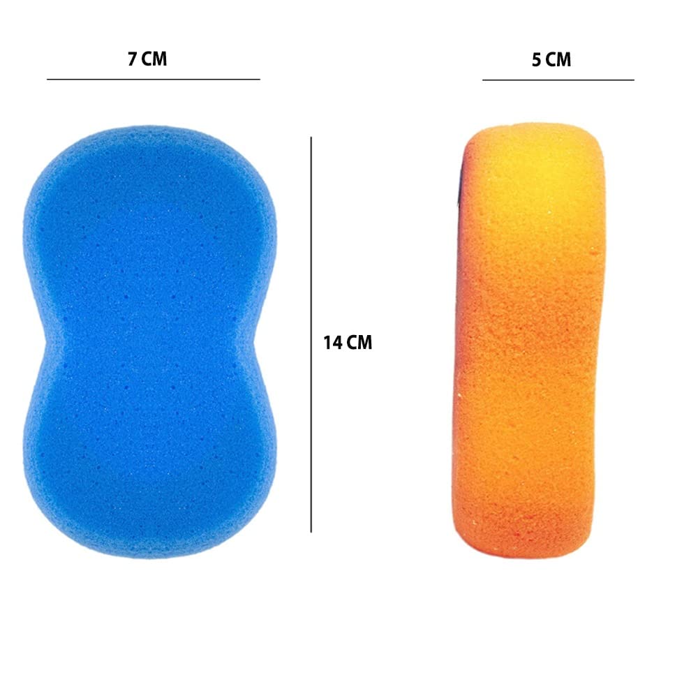 Premium Tandem Bath Sponge Loofah for Men & Women - Exfoliating Body Scrubber for Home & Salon Use - Soft & Durable (Multicolor, Pack of 2) - Perfect for Shower, Spa & Daily Skin Care Routine