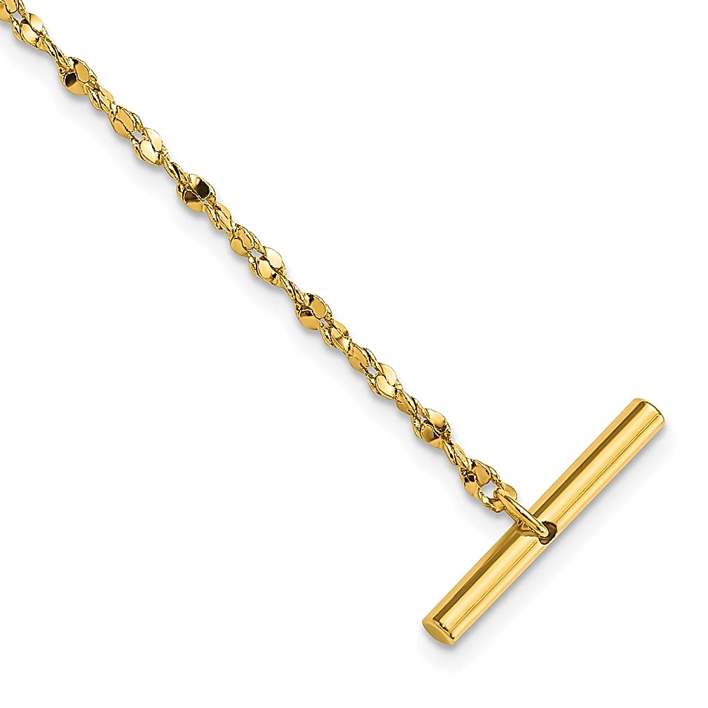ICE CARATS Kelly Waters Gold Plated Nugget Tie Necklace Chain Lapel Pin Tac Bar - Elegant Fashion Jewelry for Women | Perfect Gift for Her | Ideal for Weddings, Parties & Office Wear