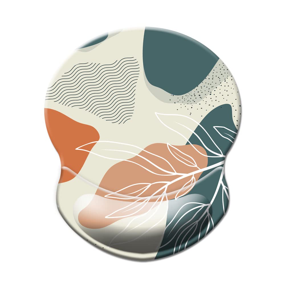 Ergonomic Mouse Pad with Wrist Support - Non-Slip Desk Mat for Office, Computer, Laptop & Mac - Comfortable & Durable Mousepad with Tropical Plants Design - Perfect for Long Work Hours, Gaming & Home Office Use