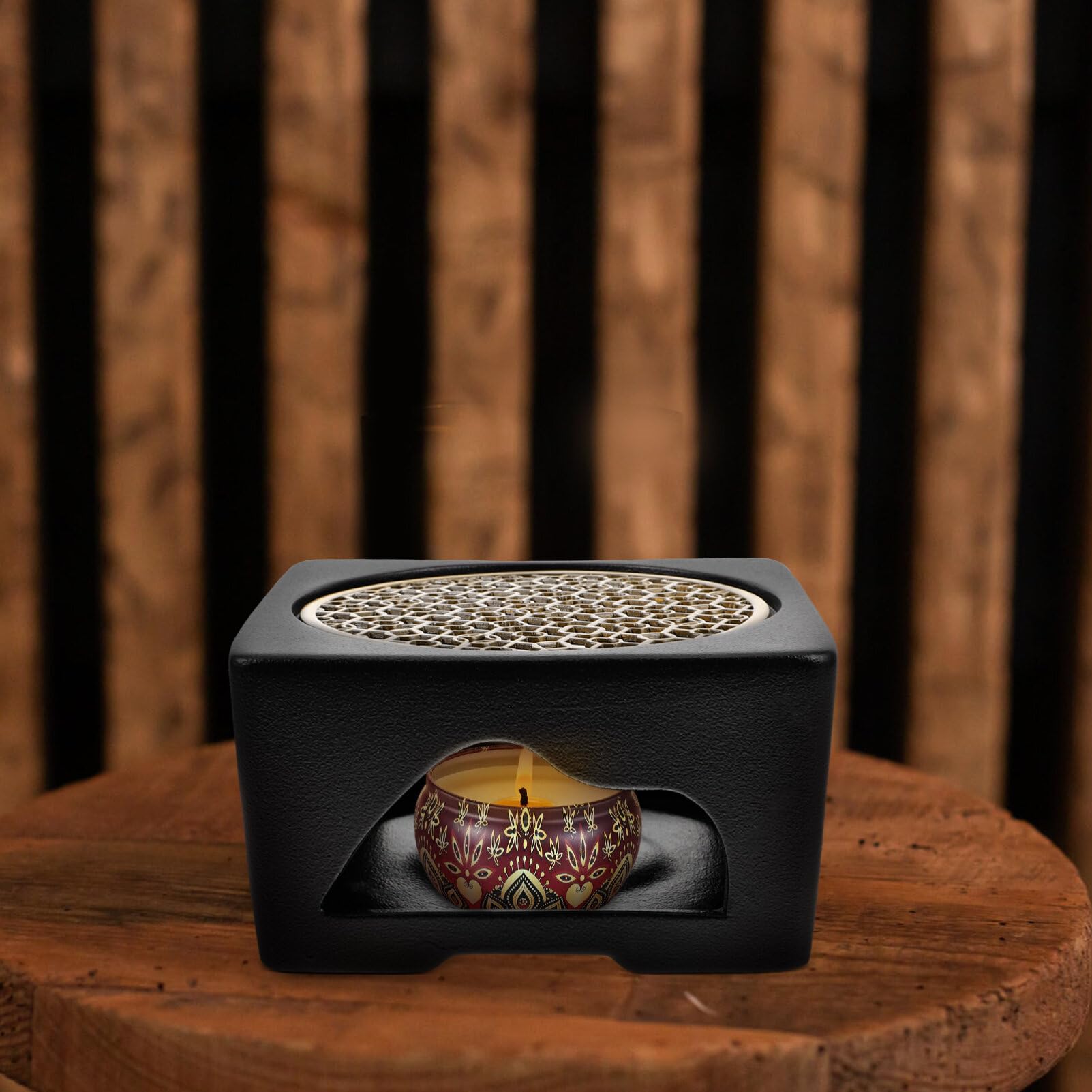 Vintage Ceramic Teapot Warmer & Coffee Warmer Base - Handcrafted Tea Kettle Heater for Glass Teapots, Cast Iron Kettles & Ceramic Pots | Perfect for Home, Office & Tea Ceremonies