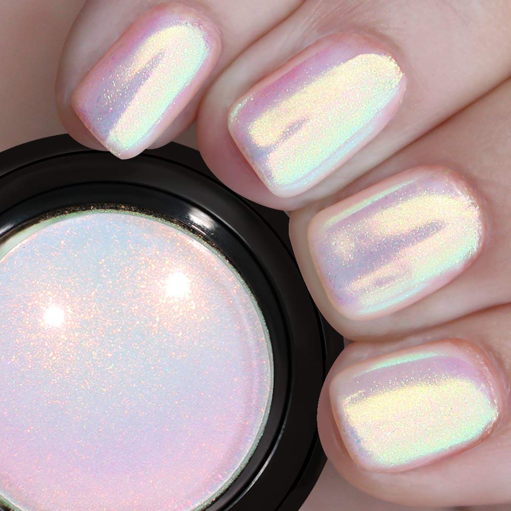 PrettyDiva Aurora Chrome Nail Powder - Mermaid Unicorn Chrome Nails Powder, Iridescent Nail Glitter Pigment for Manicure & Nail Art | Perfect for Salon, DIY Nails, Gel Polish, Acrylic Nails & Special Occasions