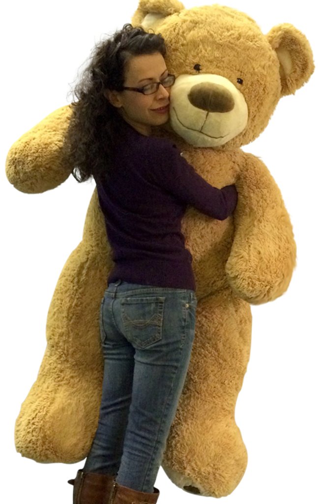5 Foot Giant Smiling Teddy Bear - Extra Large Soft Plush Stuffed Animal with Bigfoot Paws | Perfect for Nursery Decor, Birthday Gifts & Cuddly Comfort