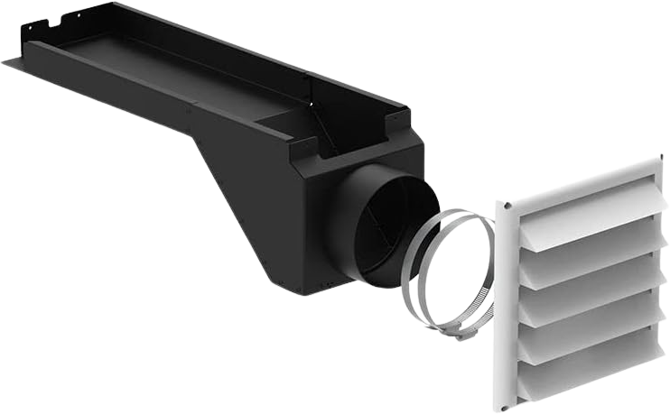 Drolet AC01421 Fresh Air 5 Intake Kit for Wood Stove - High Efficiency Ventilation System for Home Heating | Perfect for Basements, Cabins & Off-Grid Living
