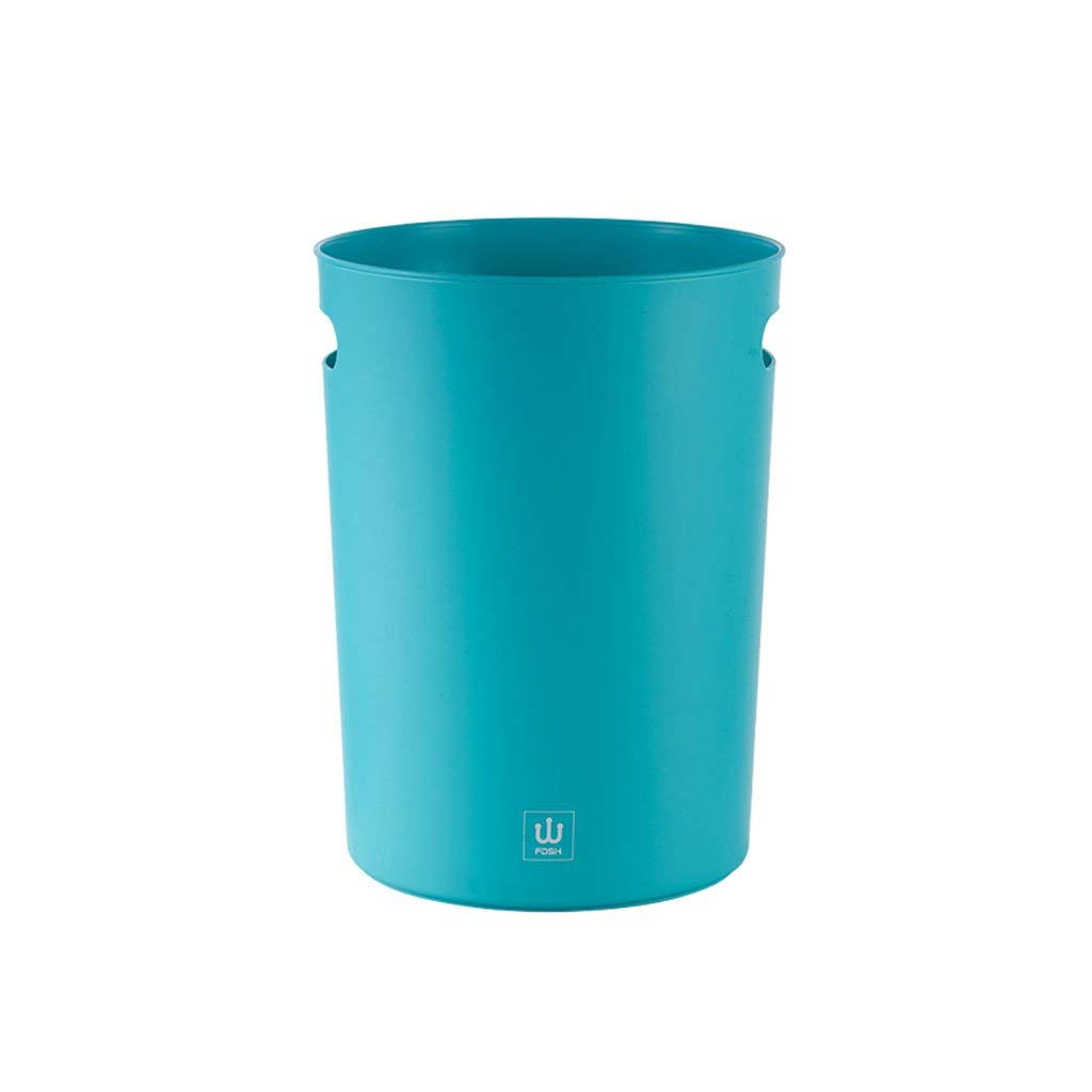 Blue 10L Plastic Trash Can - Coverless Simple Design for Bathroom, Bedroom & Living Room - Household Waste Bin & Paper Basket - Ideal for Home, Office & Dorm Use