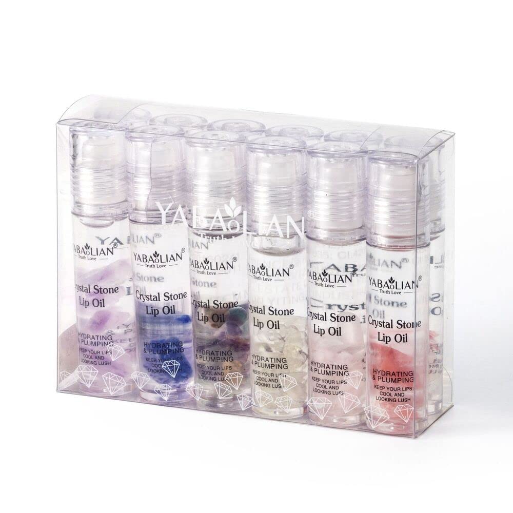 Natural Crystal Moisturizing Lip Gloss - Hydrating & Plumping Lip Gloss for Fuller Lips | Perfect for Daily Wear, Date Night & Special Occasions