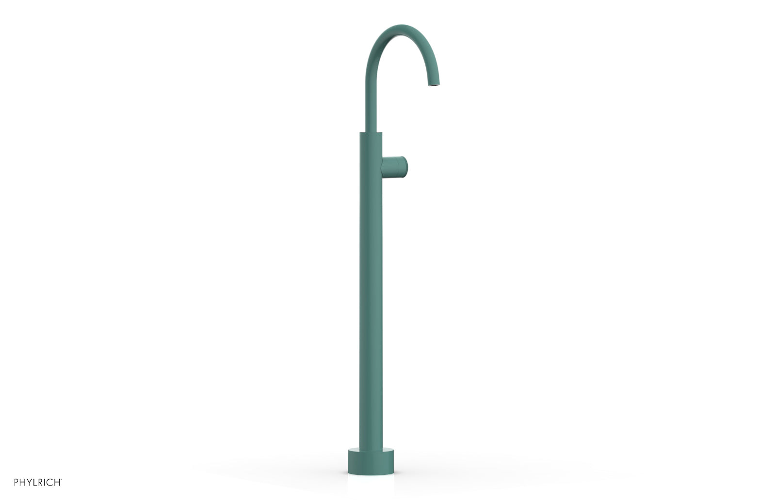 BASIC II Tall Floor Mount Tub Filler with Knurled Handle - Model 2304402 | Modern Bathroom Faucet for Freestanding Tubs & Luxury Spa Experience