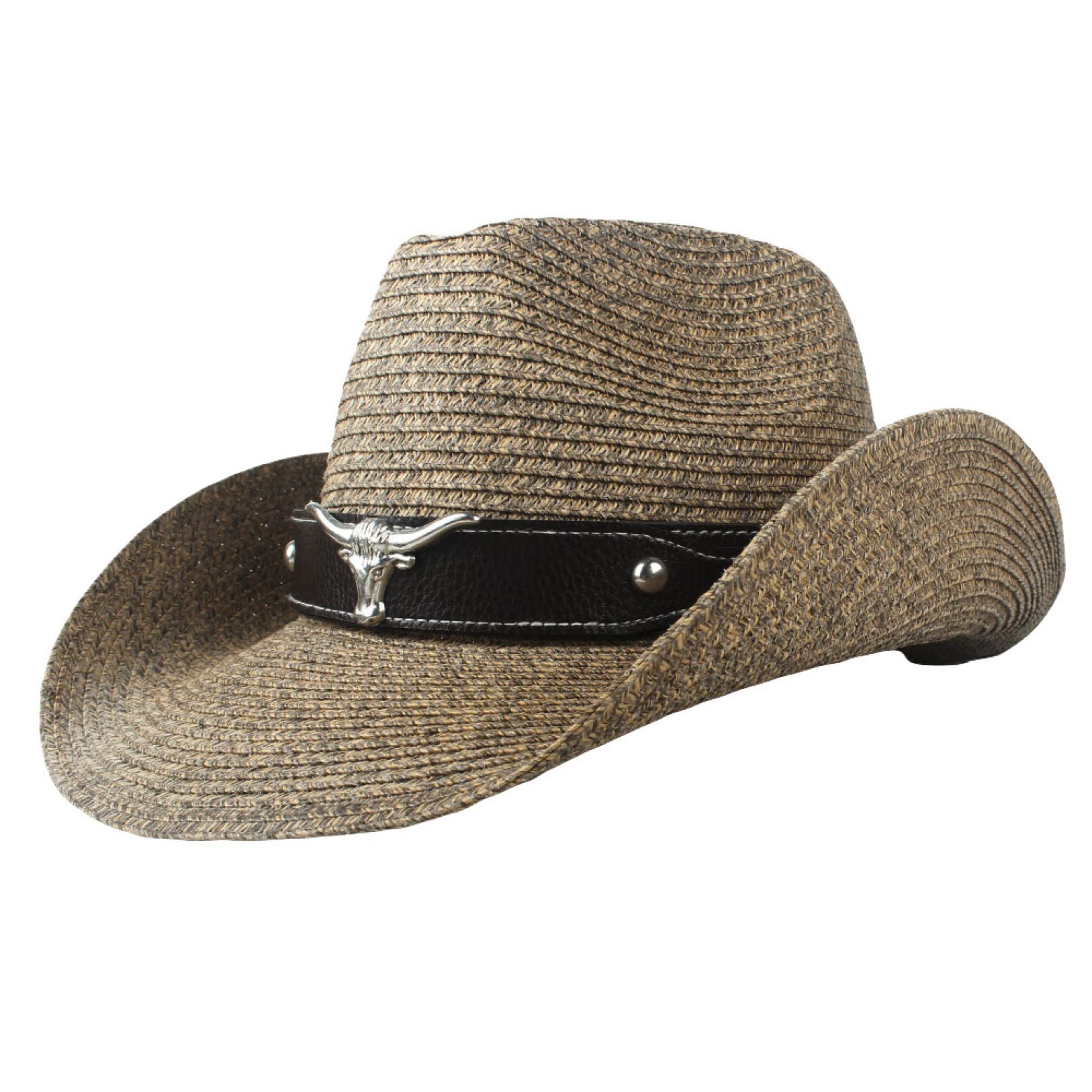 Stylish Western Cowboy Straw Hat for Women - Breathable Summer Beach Hat with Bohemian Tassel Belt - UV Protection Wide Brim Sun Hat for Outdoor, Travel, and Country Music Festivals