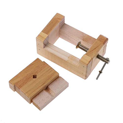 Mini Wood Flat Vise Clamp-On Bench Vise - Heavy Duty Woodworking Tool for Carving, Engraving & DIY Projects - Perfect for Workshop, Garage & Crafting