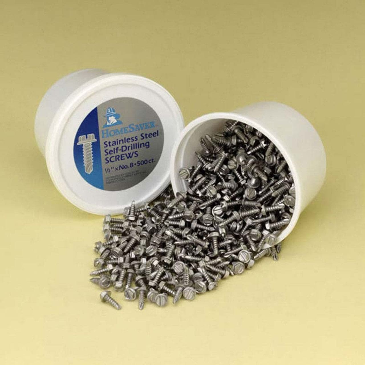 #10 x 1-1/4 Inch Stainless Steel Self-Drilling Screws - Pack of 125 - Rust Resistant Construction Fasteners for Metal Roofing, HVAC, and Sheet Metal Applications