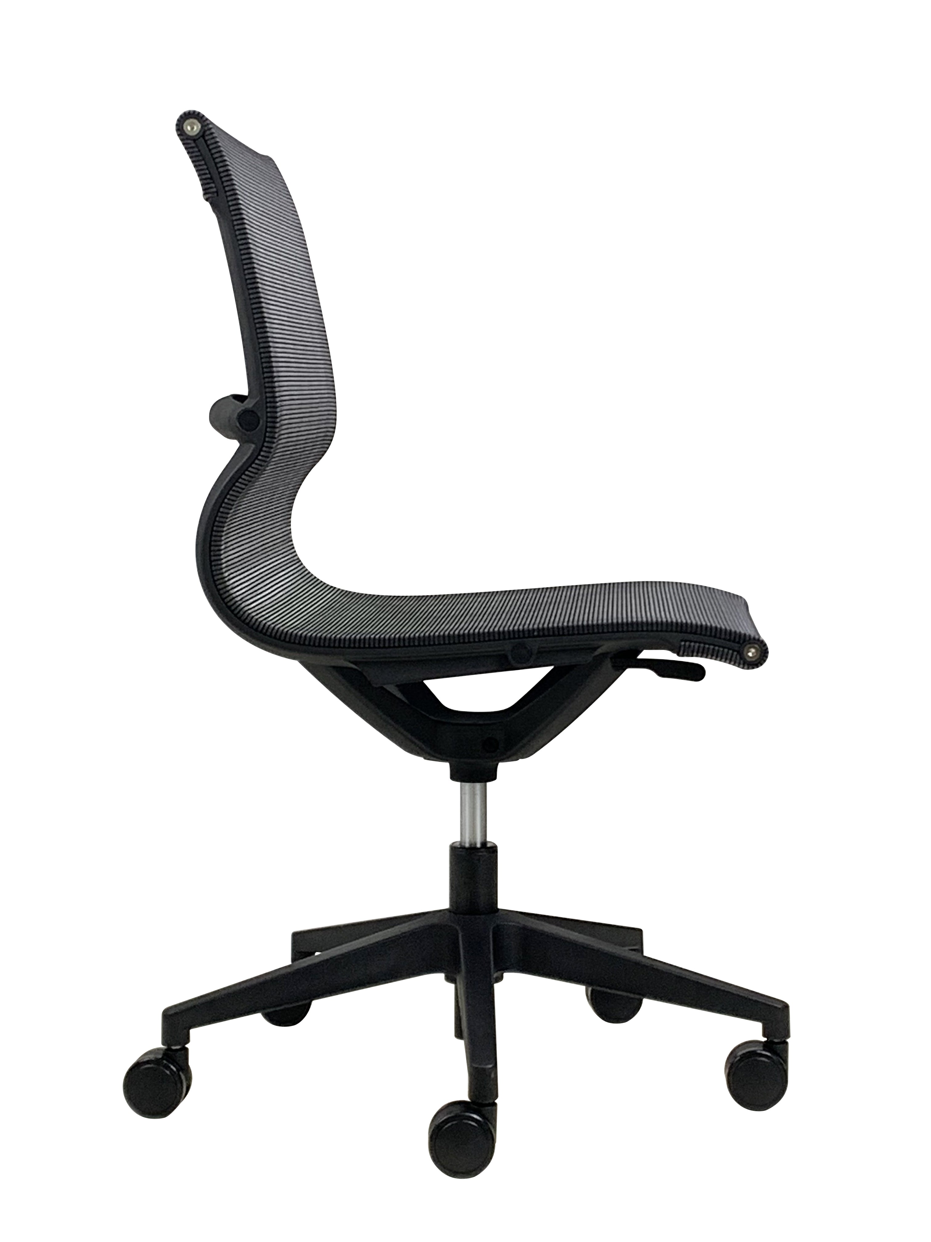Eurotech Kinetic Designer Spider Mesh No Arms Office Chair - Black (MT301BNA) - Ergonomic Mesh Back Computer Chair for Home & Office Workspace