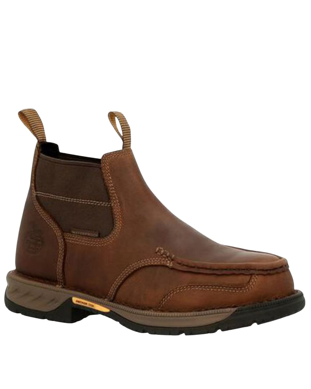 Georgia Boot Men's Athens 360 Chelsea Work Boots - Waterproof Leather Slip-Resistant Shoes for Construction & Outdoor Work