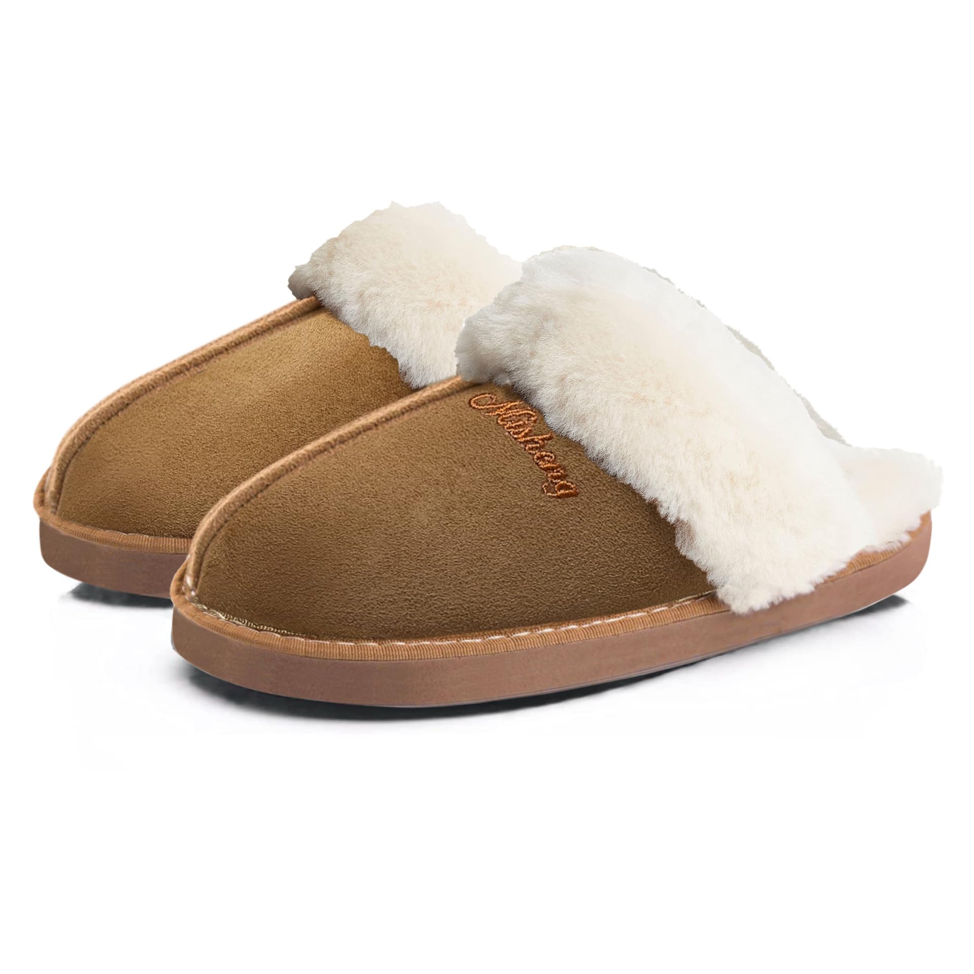 Afellicy Women's Cozy Memory Foam Slippers - Warm Fuzzy House Shoes with Soft Fur Lining for Indoor & Outdoor Wear - Perfect for Winter, Fall, Bedroom, Lounge & Home Comfort