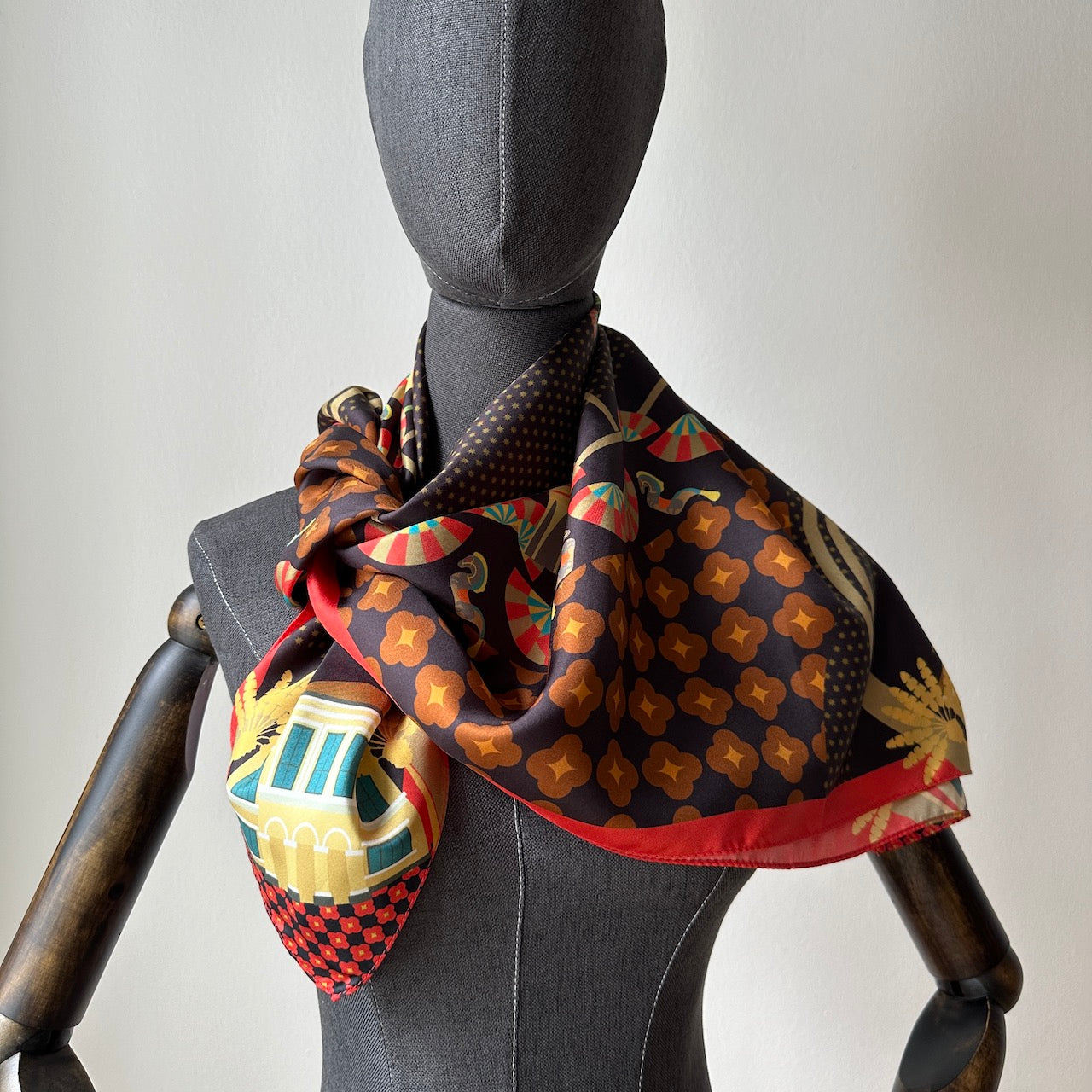 Elegant Kampong Glam Silk Scarf – Premium Handmade Batik Shawl for Women, Perfect for Festivals, Weddings & Special Occasions
