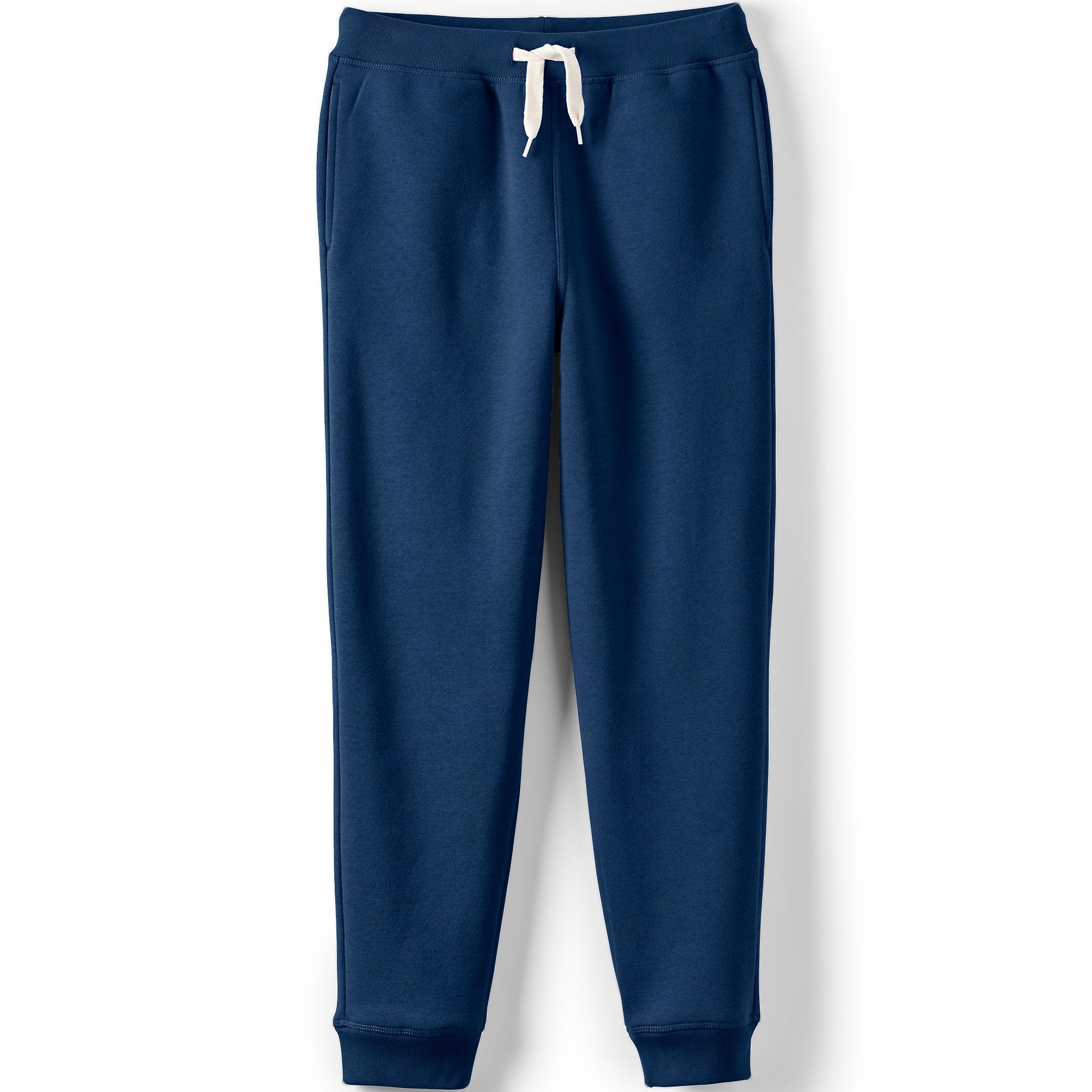 Lands' End Kids Iron Knee Fleece Jogger Sweatpants - Soft & Durable Fleece Pants for Boys & Girls - Perfect for Playtime, School & Outdoor Activities