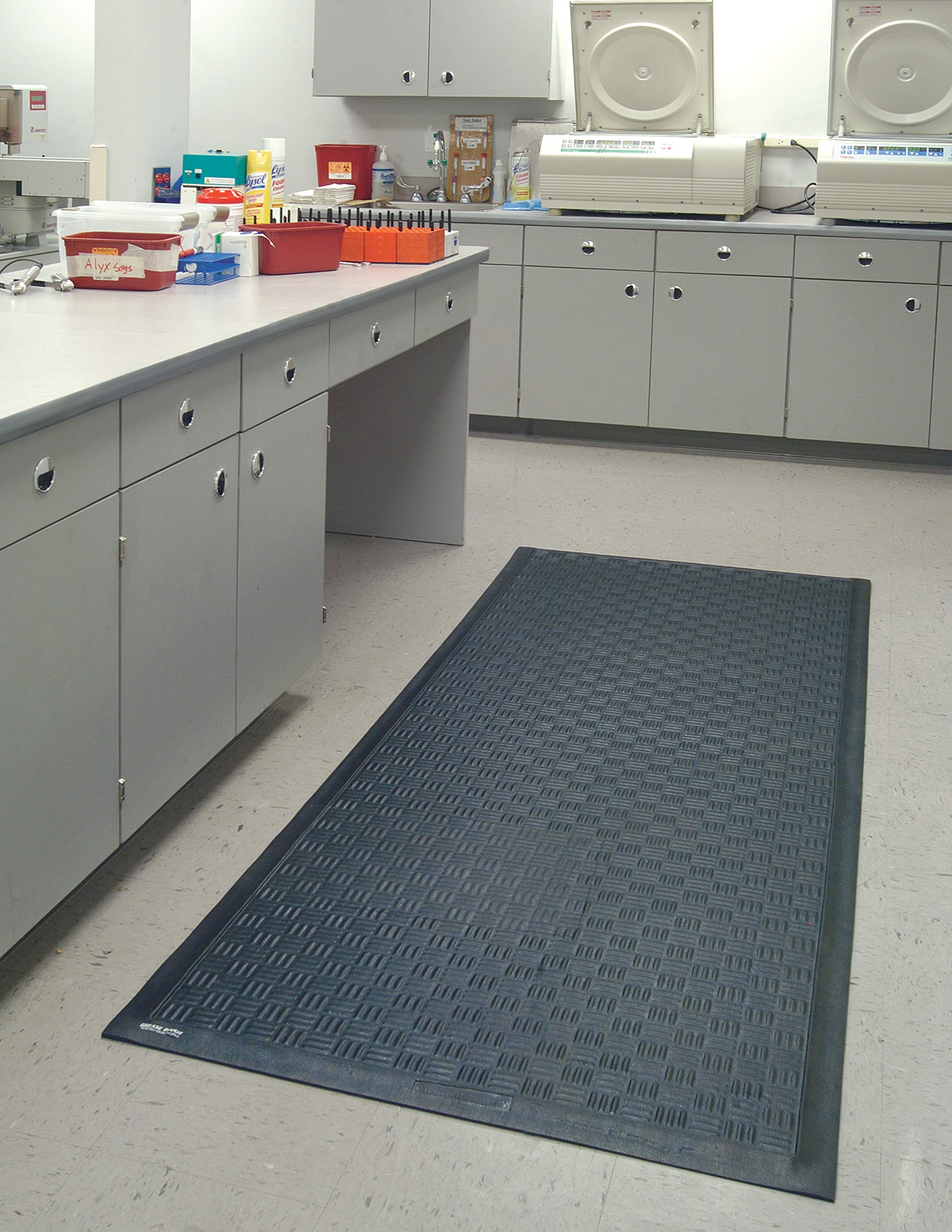 Premium Anti-Fatigue Floor Mat - Commercial Grade Slip Resistant, Oil & Chemical Proof Welding Mat - 3.2'x5.3' Black - Ideal for Workshops, Garages, Kitchens & Industrial Workstations