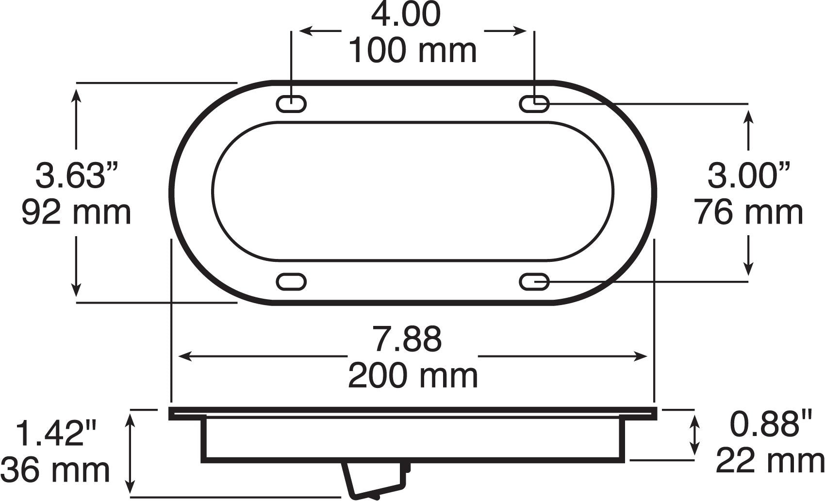 PM 1223C 10 Clear Flange Mount LED Light Bar - High Visibility Waterproof Lighting for Trucks, Boats, ATVs & Off-Road Vehicles