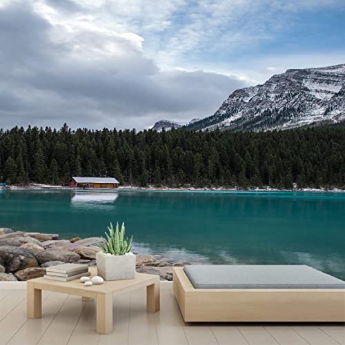 3D Lake Landscape Peel and Stick Wallpaper - Self-Adhesive PVC Wall Mural for Bedroom & Study Room - 78