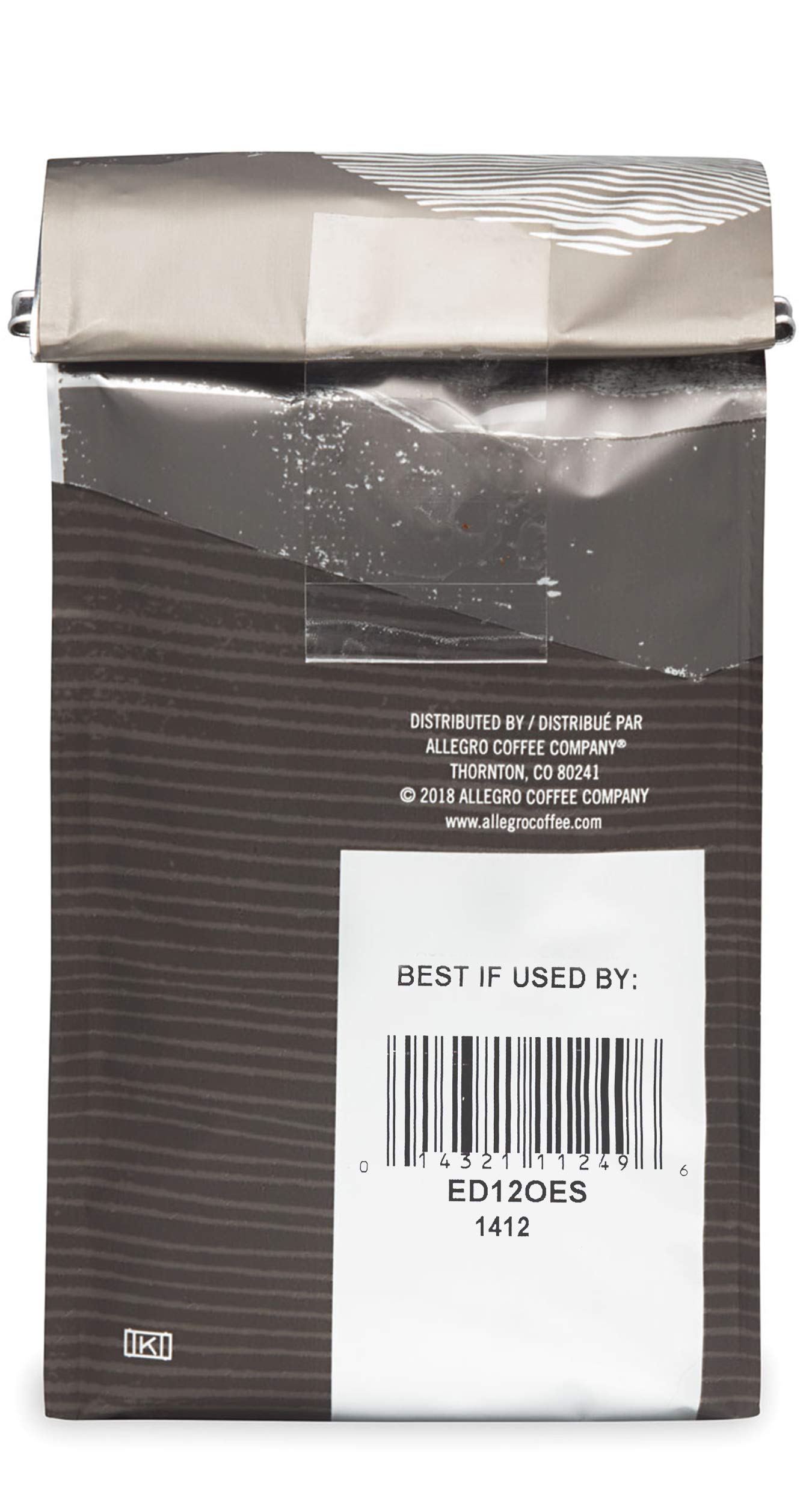 Allegro Coffee Organic Espresso Sierra Ground Coffee, 12 oz - Premium Dark Roast for Espresso Machines & French Press - Perfect for Home Brewing & Office Use