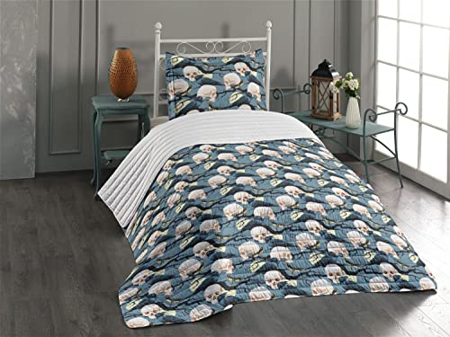 Dark Grey Ceil Blue and White