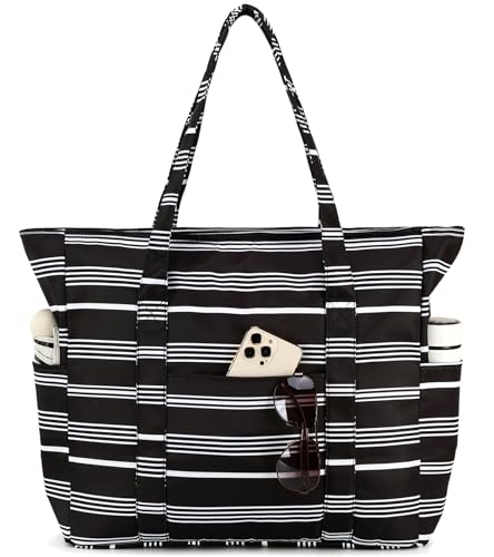 Pinstripe White on Black