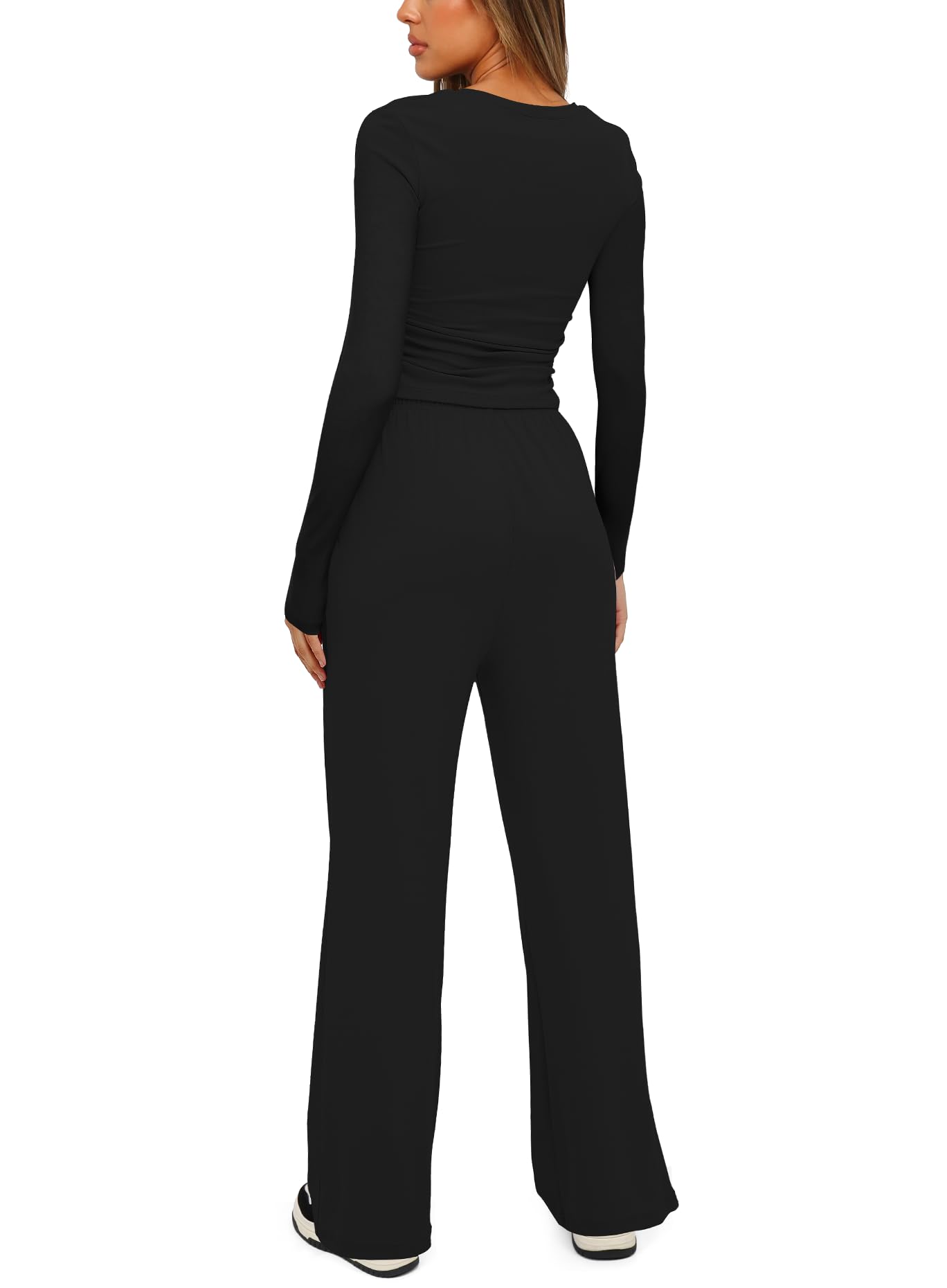 Darong Women's 2 Piece Lounge Set - Long Sleeve Tops & Wide Leg Pants Casual Outfits for Fall | Comfortable Matching Tracksuits for Home, Yoga, Travel & Daily Wear