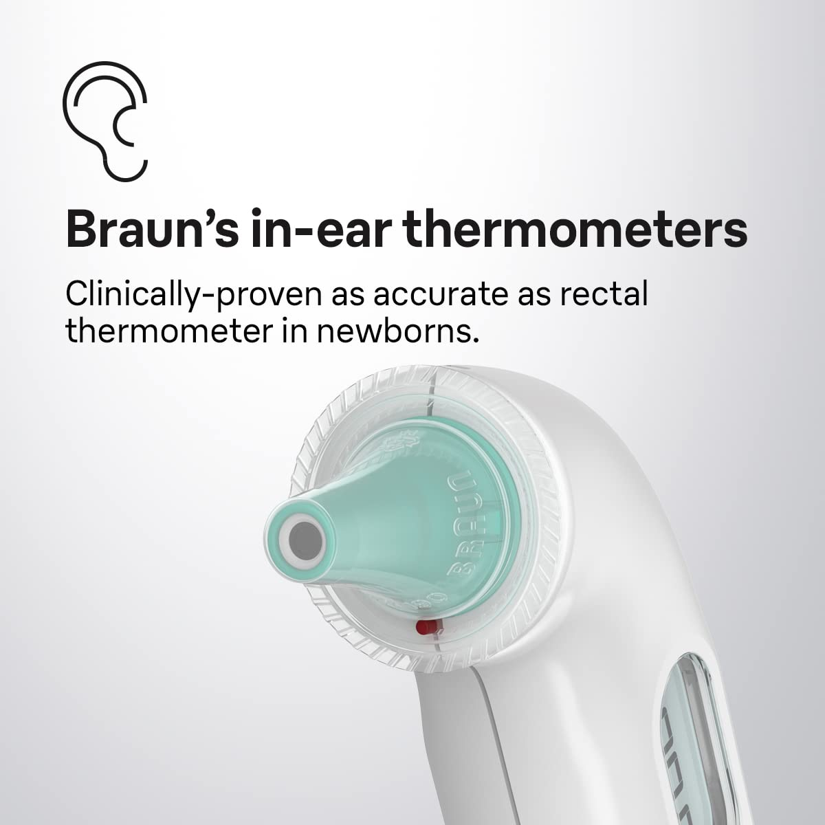 Braun Thermoscan 3 Ear Thermometer - Fast & Accurate Digital Fever Thermometer for Adults, Kids & Babies - Professional Medical Grade Infrared Thermometer for Home Use, Clinics & Travel