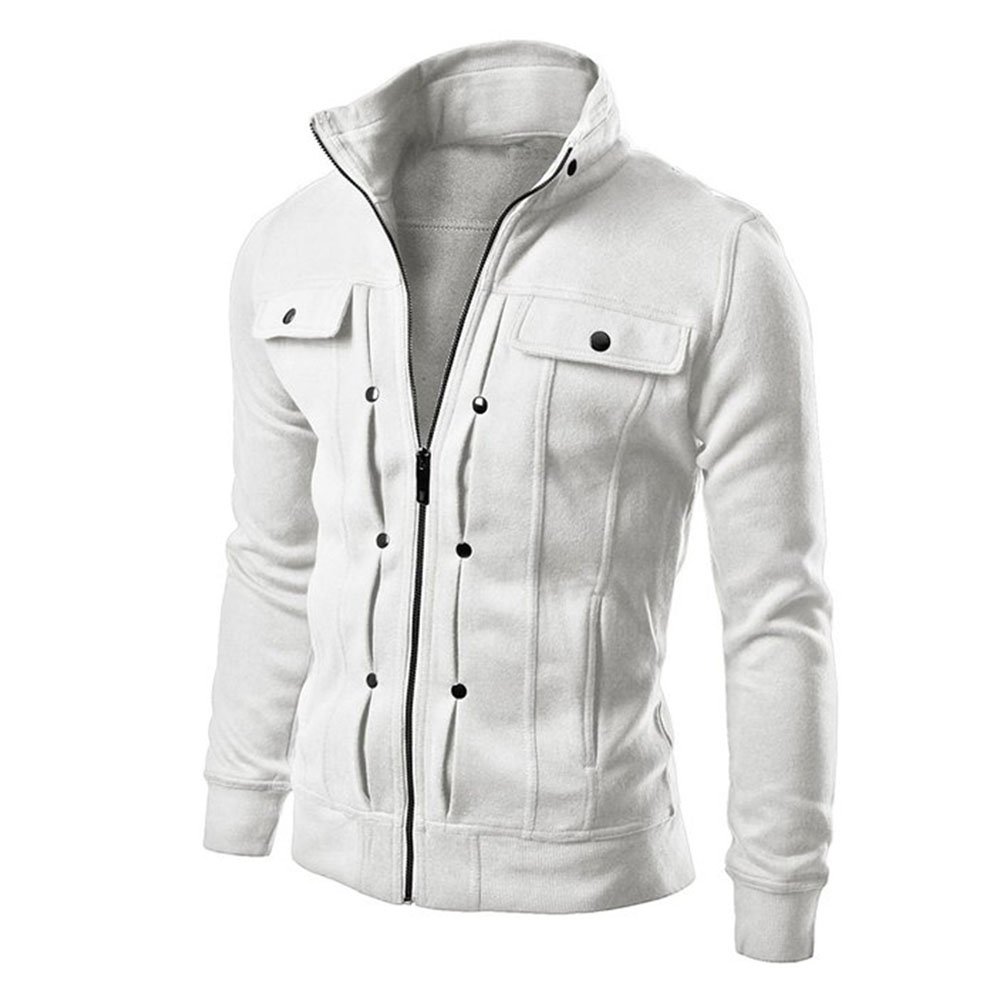 Men's Slim Fit Fleece Zipper Jacket - Lightweight Winter Coat for Outdoor Activities, Hiking & Casual Wear