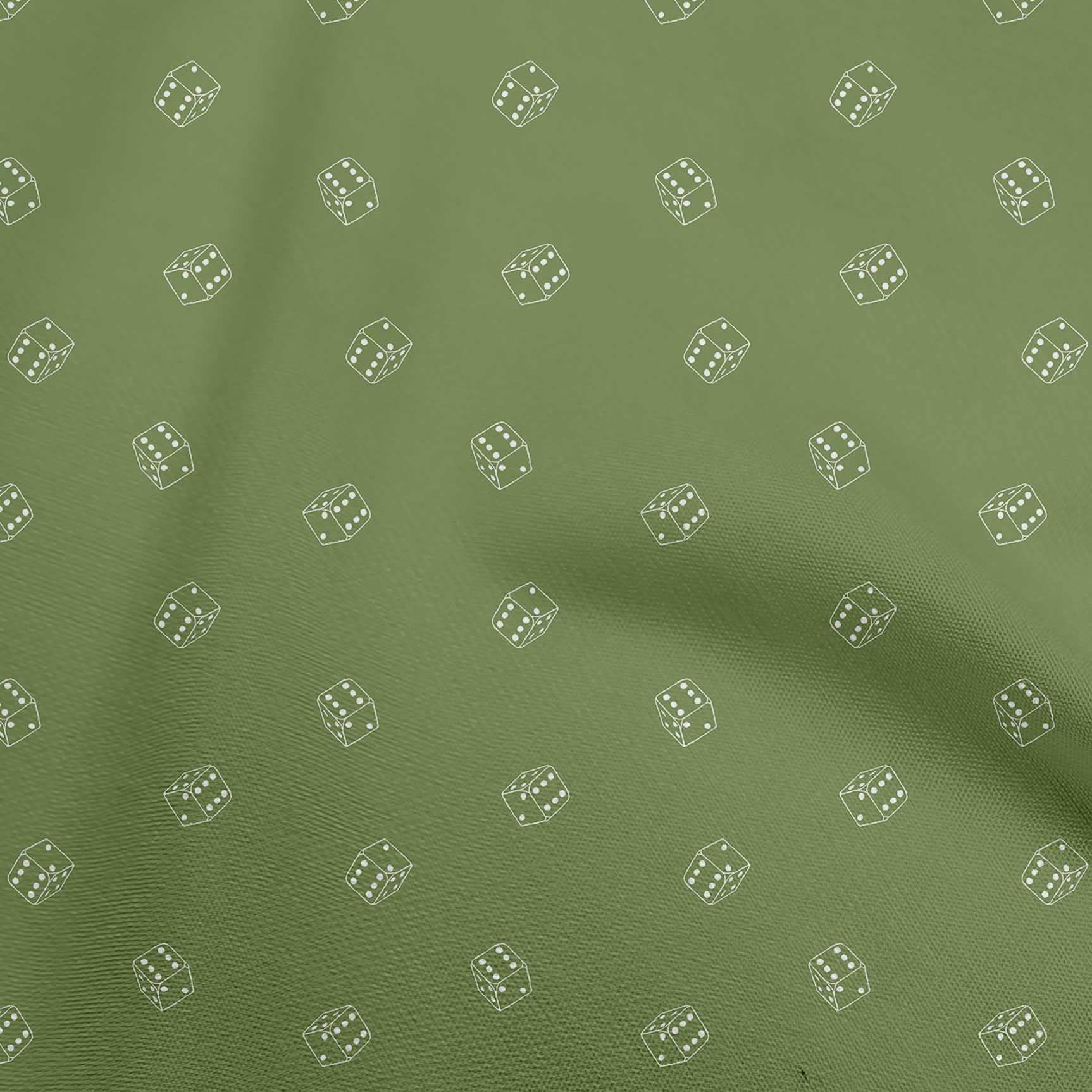Retro Dice Print Polyester Spandex Fabric - 56